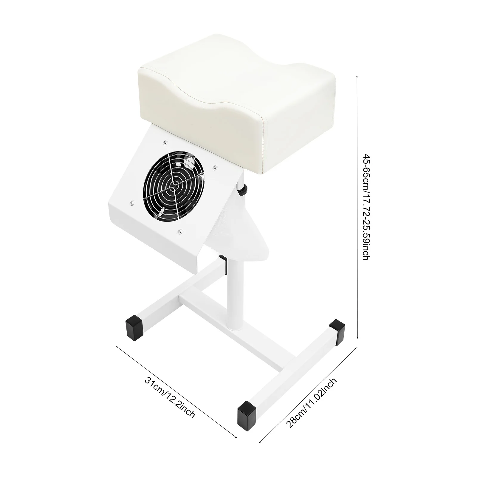 Professional Pedicure Stool Chair Beauty Salon Lift Stool Footrest Nail Bench Adjustable Manicure Chair W/Cleaning Fan