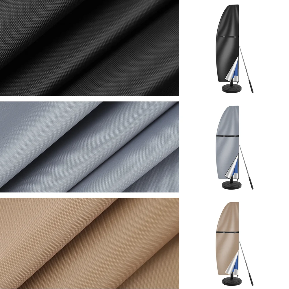 210D Umbrella Cover Patio Waterproof Market Parasol Covers with Zipper for 9-13ft Outdoor Cantilever Offset Umbrellas Rain Cloth