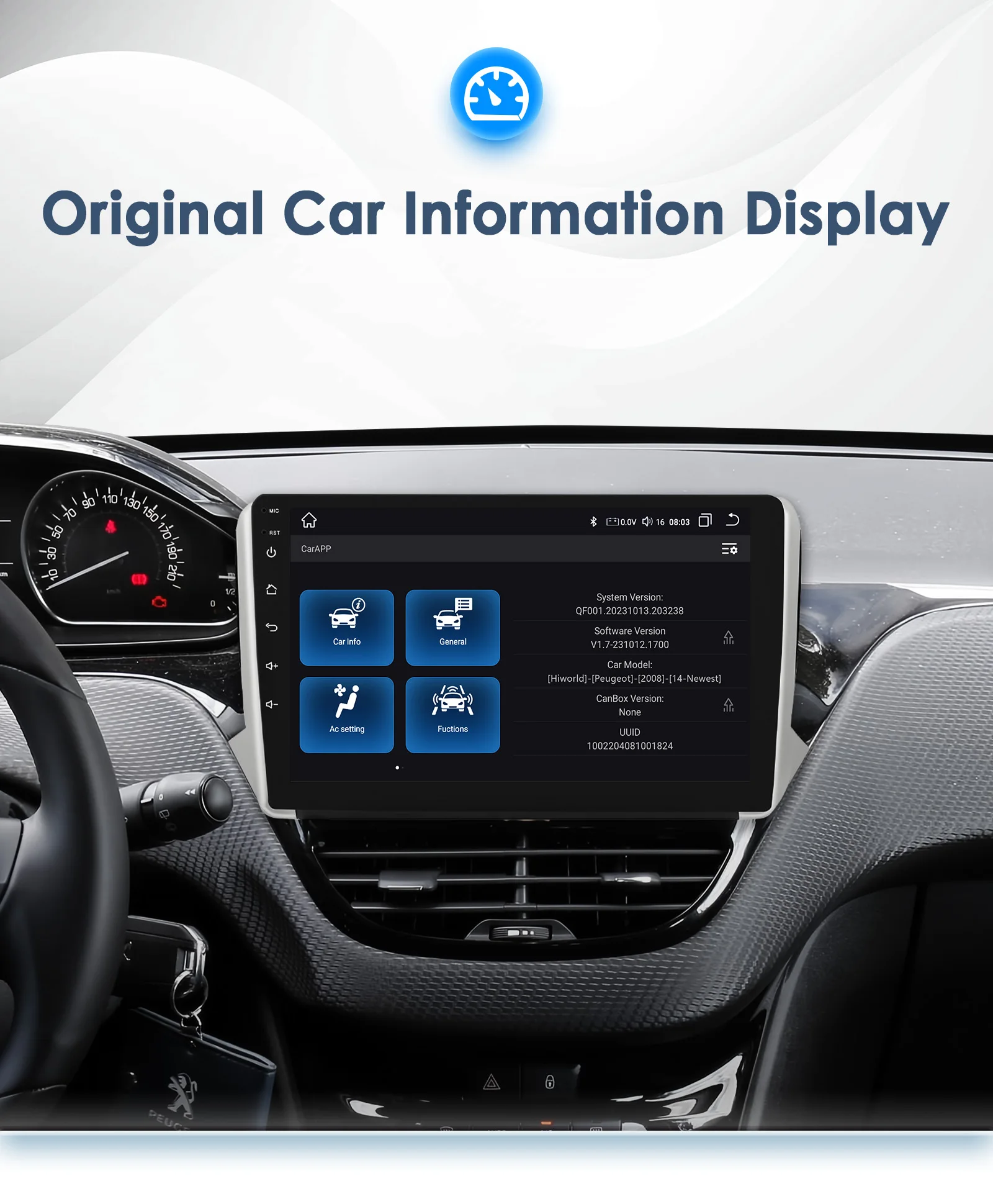 Androd 13 Car radio GPS Stereo For Peugeot 208 2008 2014-2018 multimedia video player 4G Autoradio Carplay 2din Head Unit Screen