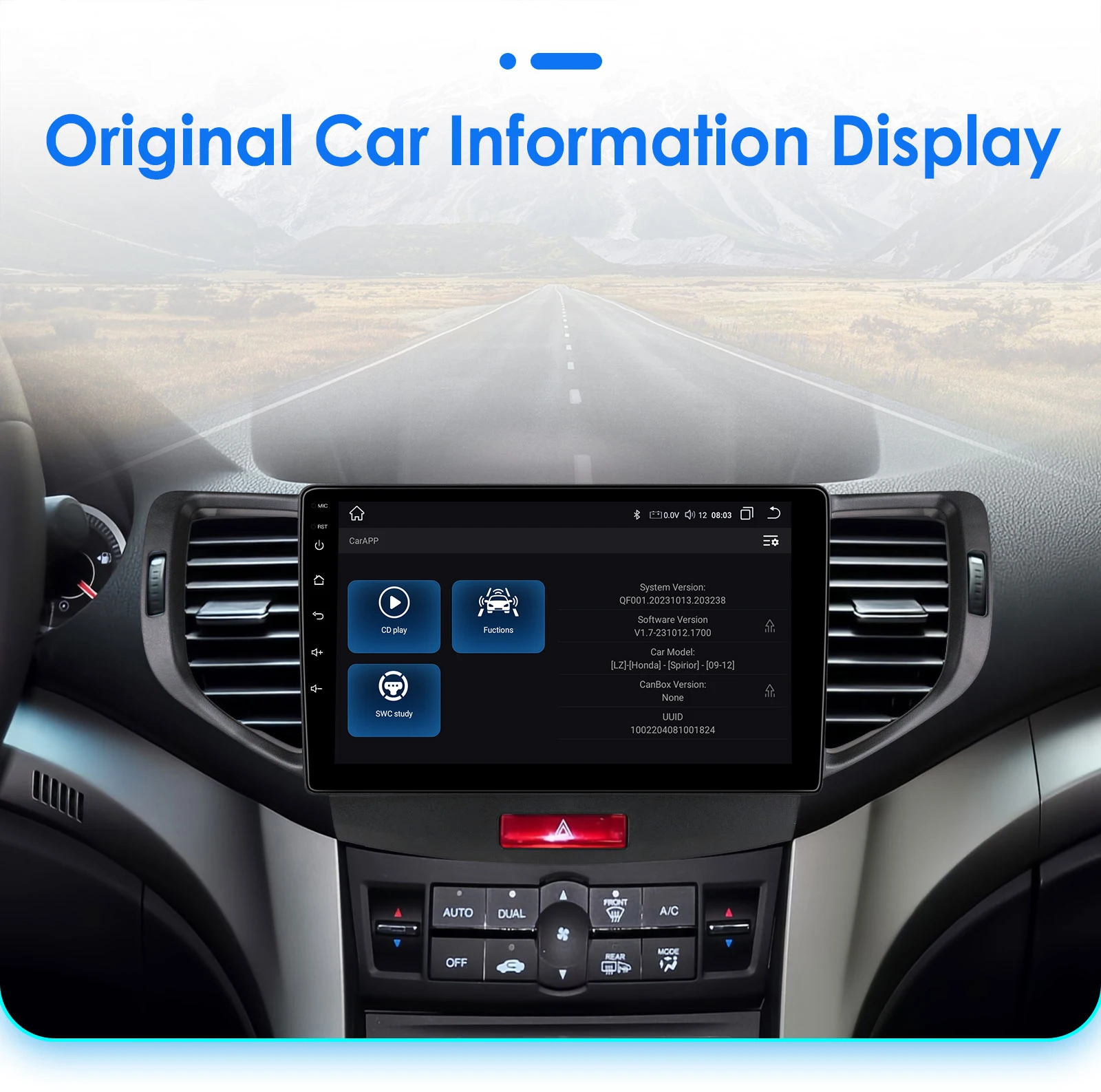 OSSURET 2Din Android13 Car Radio For Honda Accord 8 2008-2012 Car Multimedia GPS Carplay Intelligent Screen autoradio 360Camera