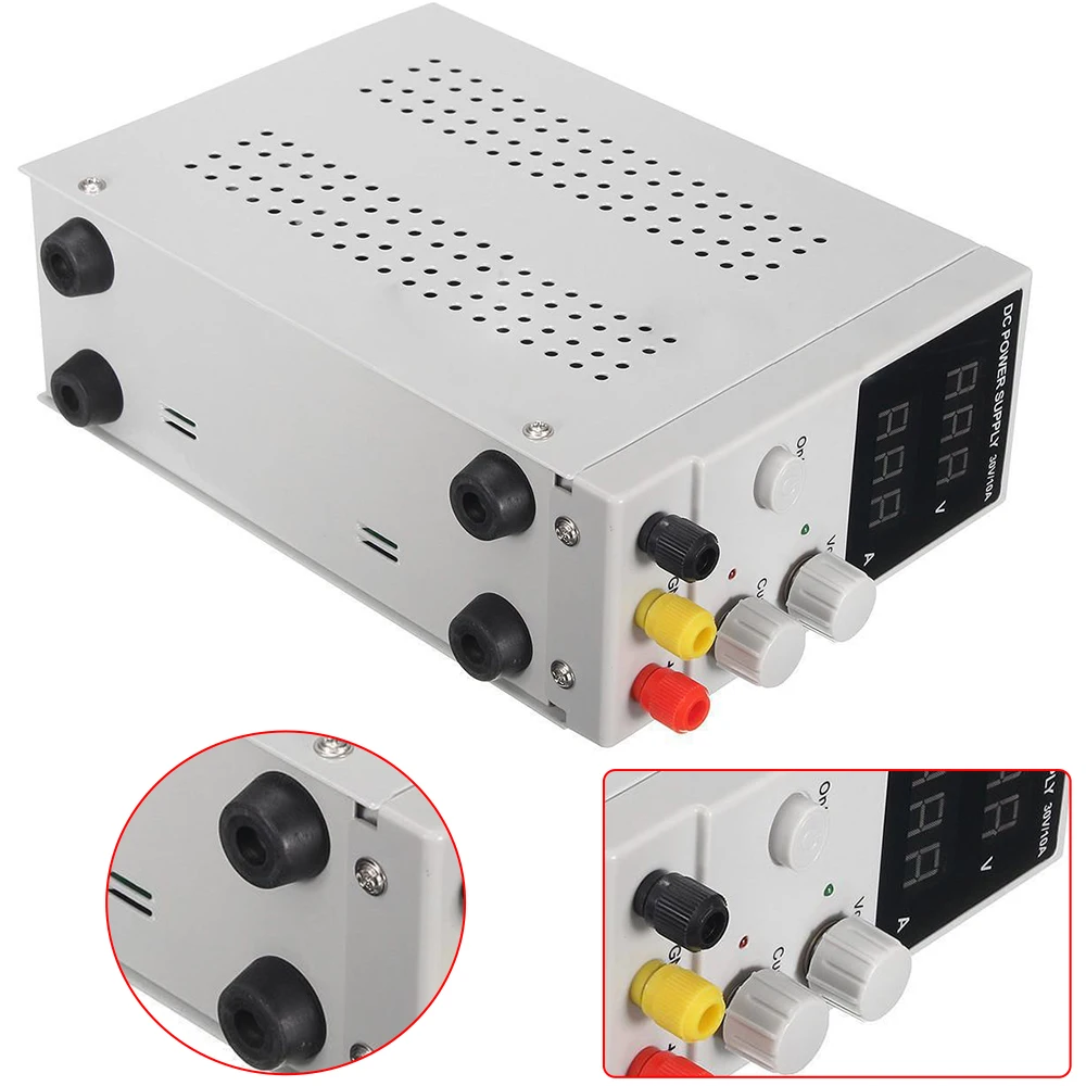 0-30V 0-10A Digital DC Power Supply Adjustable Power Supply Laboratory For Battery Charging, Car Dvds, Car Stereos