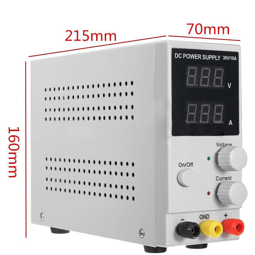0-30V 0-10A Digital DC Power Supply Adjustable Power Supply Laboratory For Battery Charging, Car Dvds, Car Stereos