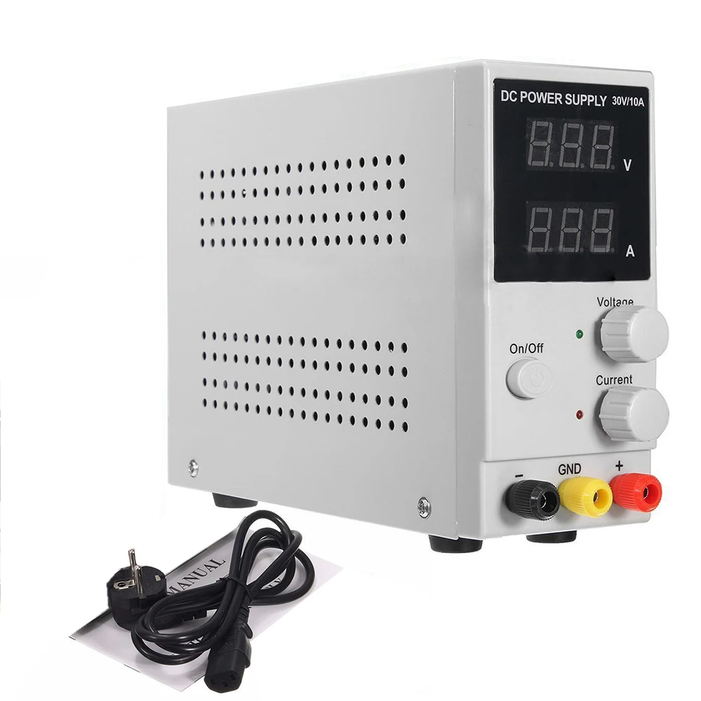 0-30V 0-10A Digital DC Power Supply Adjustable Power Supply Laboratory For Battery Charging, Car Dvds, Car Stereos