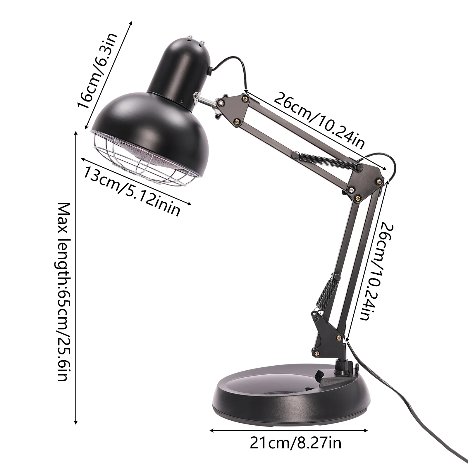 Infrared Lamp Red Light Lamp Heat Lamp Infrared Light Lamp 150 Watt Height Adjustable Red Light Therapy Device Red Light