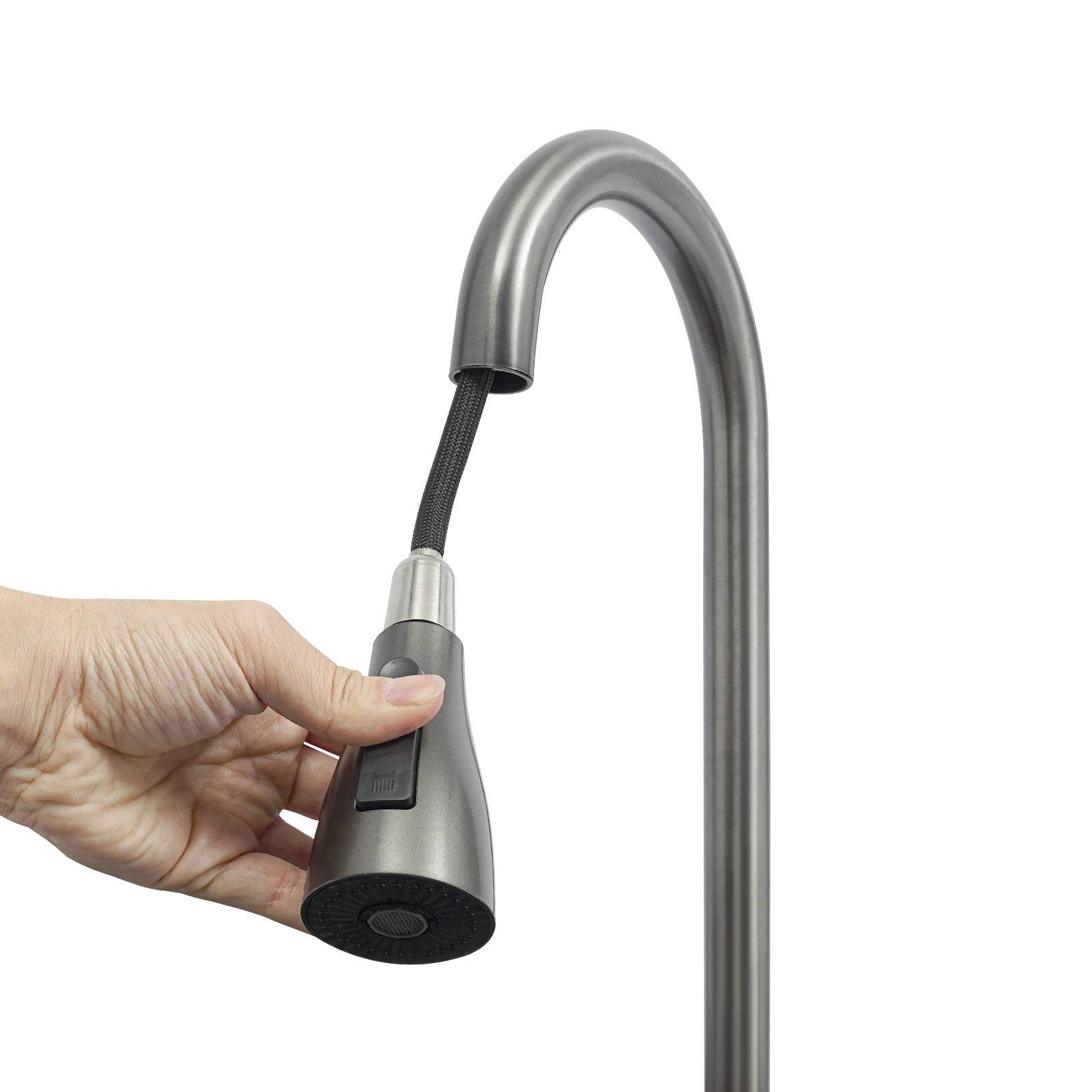 75cm/68cm Household Washing Sink Set Kitchen Bowl Sink 3 Water Output Modes Pull-out Faucet For Cleaning Food