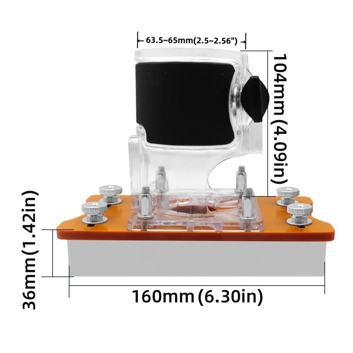 2 In 1 Slotted Bracket Invisible Fasteners Wardrobe Cupboard Panel Punch Locator Aluminum with Scale For 65mm Trimming Machine