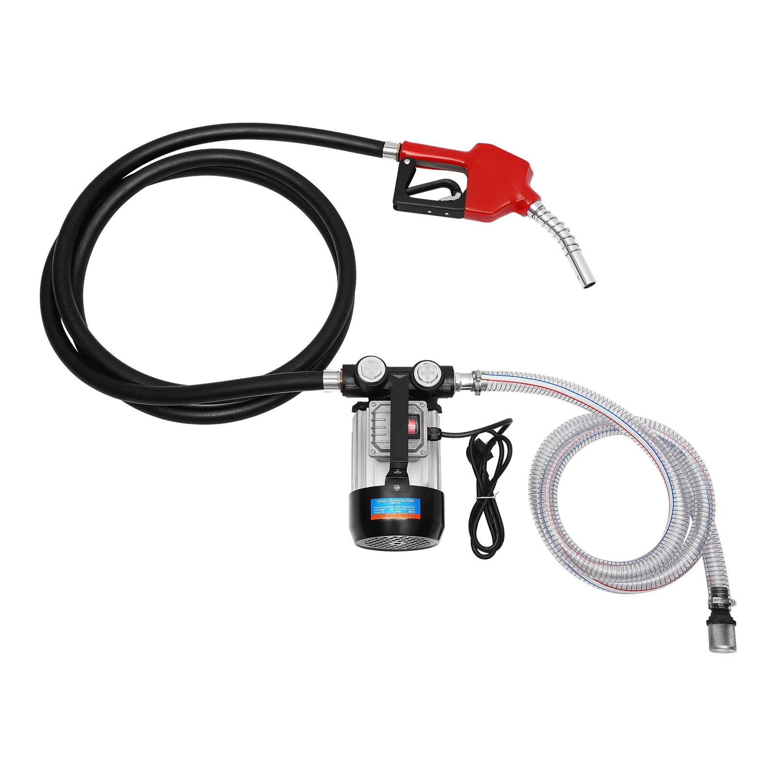 60L/min Diesel Pump Fuel Oil Transfer Pump Automatic Pistol 230V 550W Electric Self-priming Oil Pump Kit 2800RPM Max Suction 5m
