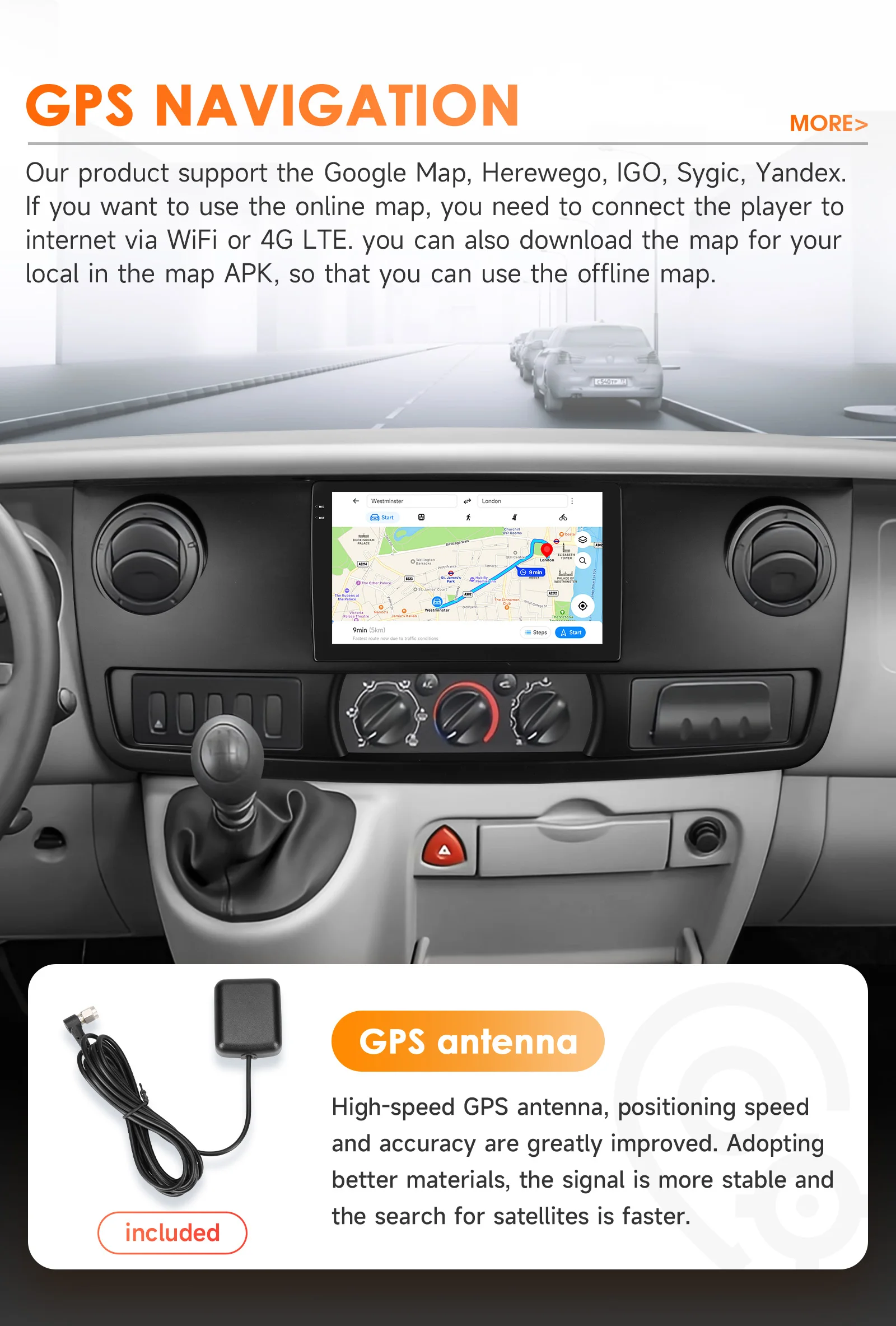 Hizpo 10.1inch Android14 Car Radio for Renault Master 2003 - 2011 RDS DSP GPS Navigation CarPlay BT 4G Snapdragon 6115 Headunit