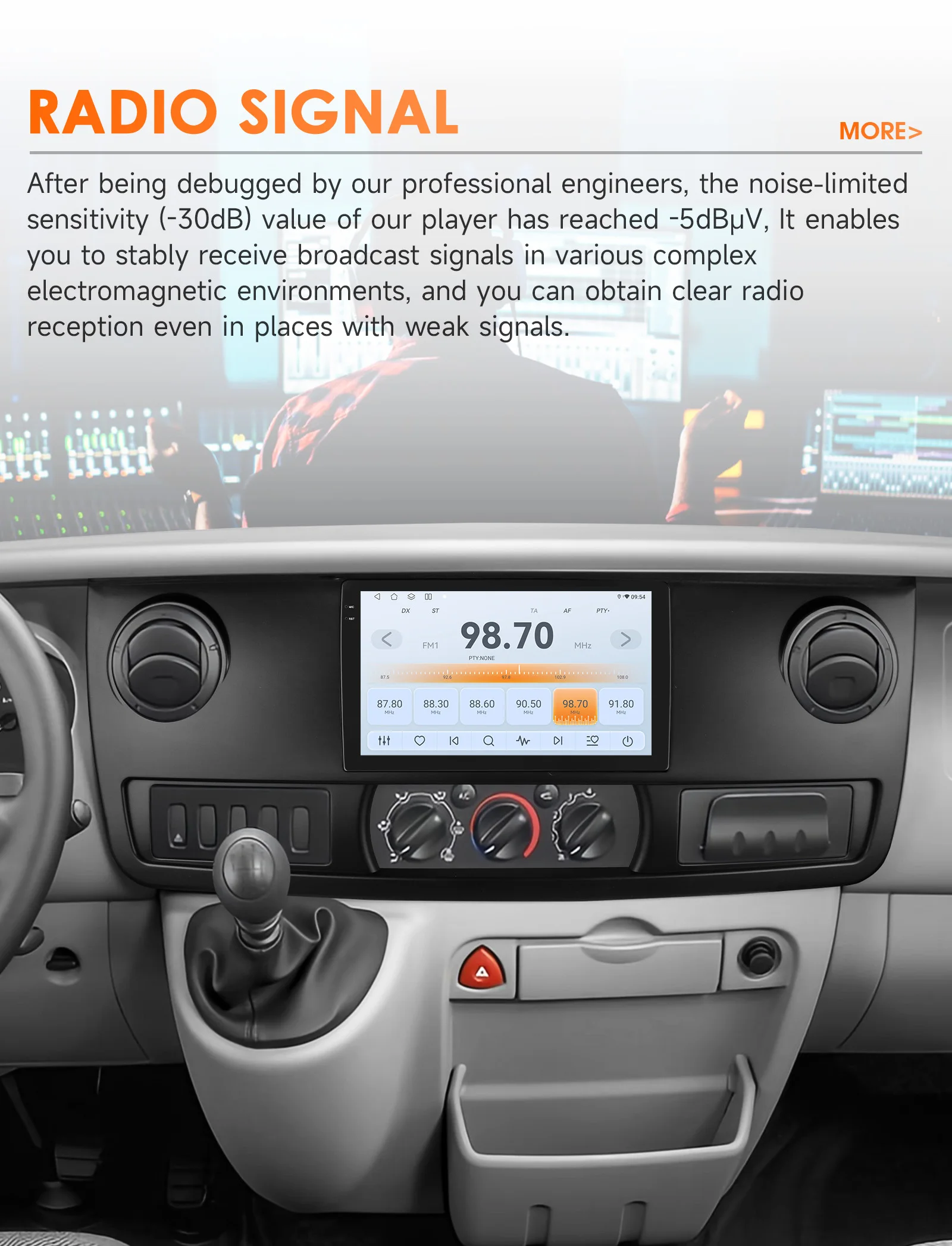 Hizpo 10.1inch Android14 Car Radio for Renault Master 2003 - 2011 RDS DSP GPS Navigation CarPlay BT 4G Snapdragon 6115 Headunit