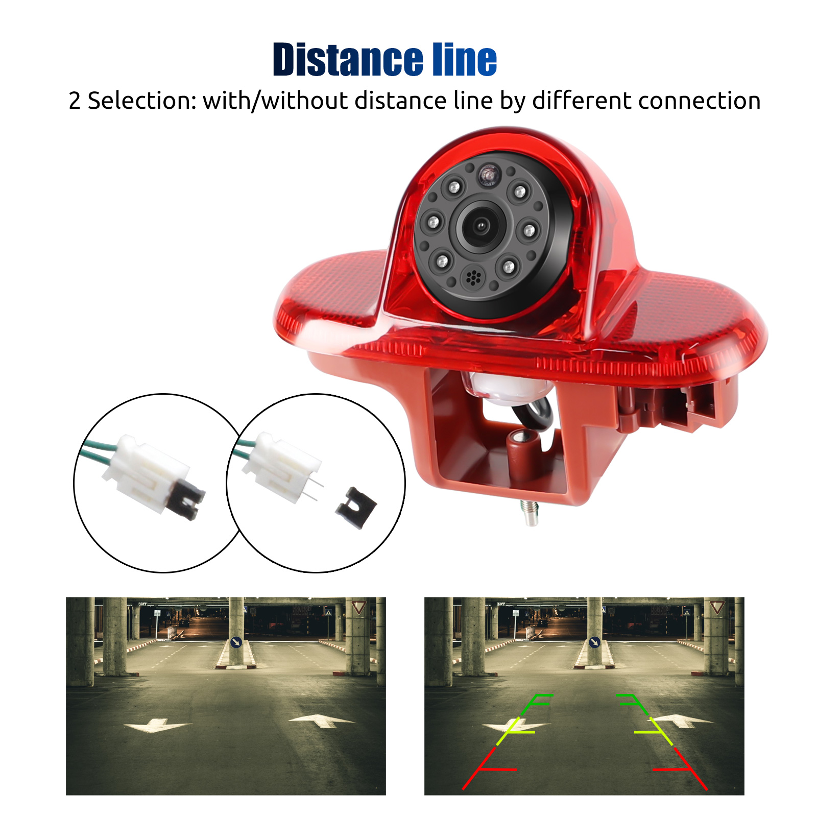 ESSGOO EU License Plate Cam Car Reverse Backup Rear View Camera Sensor Radar Night Vision HD Camera
