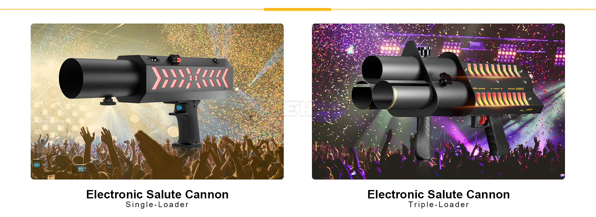 SHEHDS Rechargeable Single Hole RGB Confetti Machine Aluminum Alloy Body Safe and Reliable Battery Electronic for DJ Party