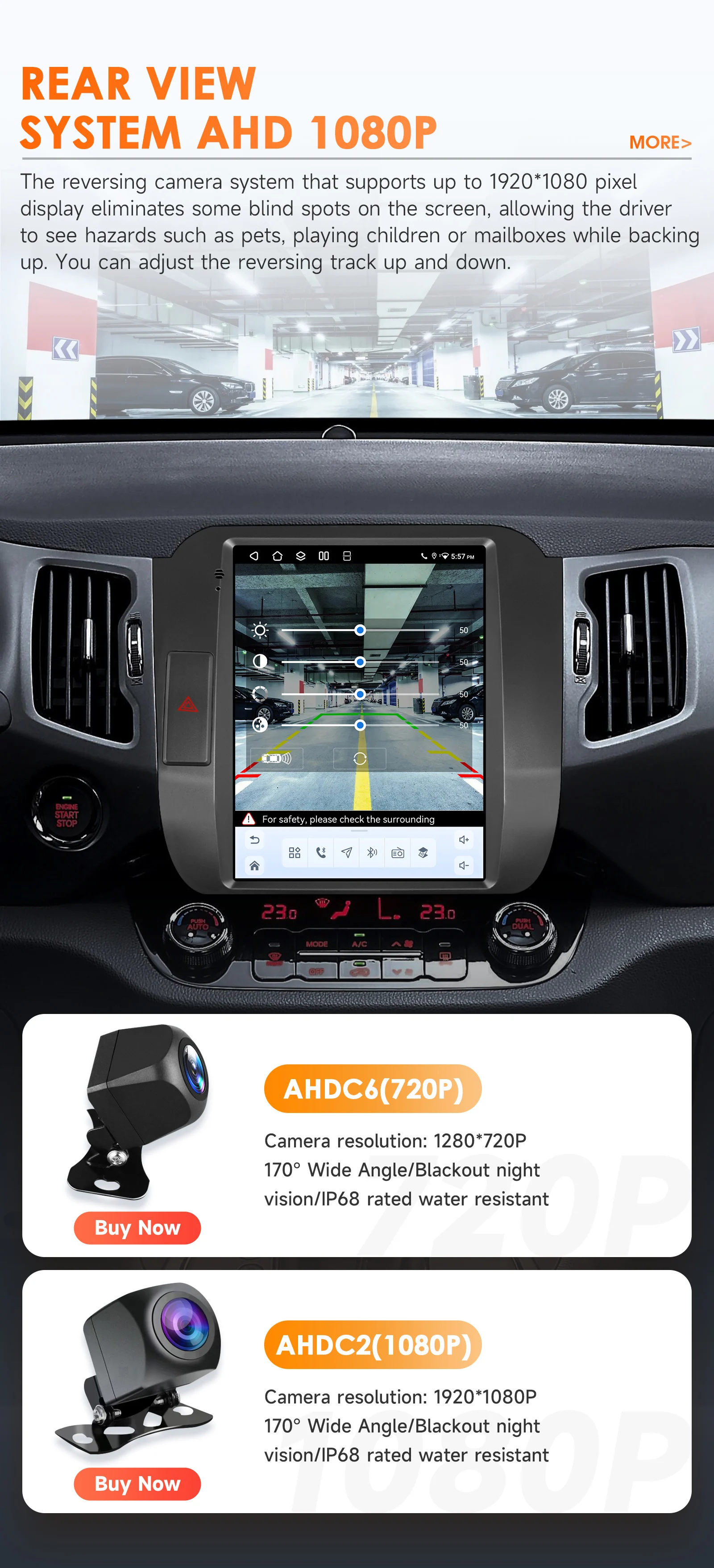 9.7" Hizpo Android Car Radio for KIA Sportage 3 2011 - 2016 Tesla Style Screen GPS RDS DSP 4G BT CarPlay Snapdragon 6115 360CAM