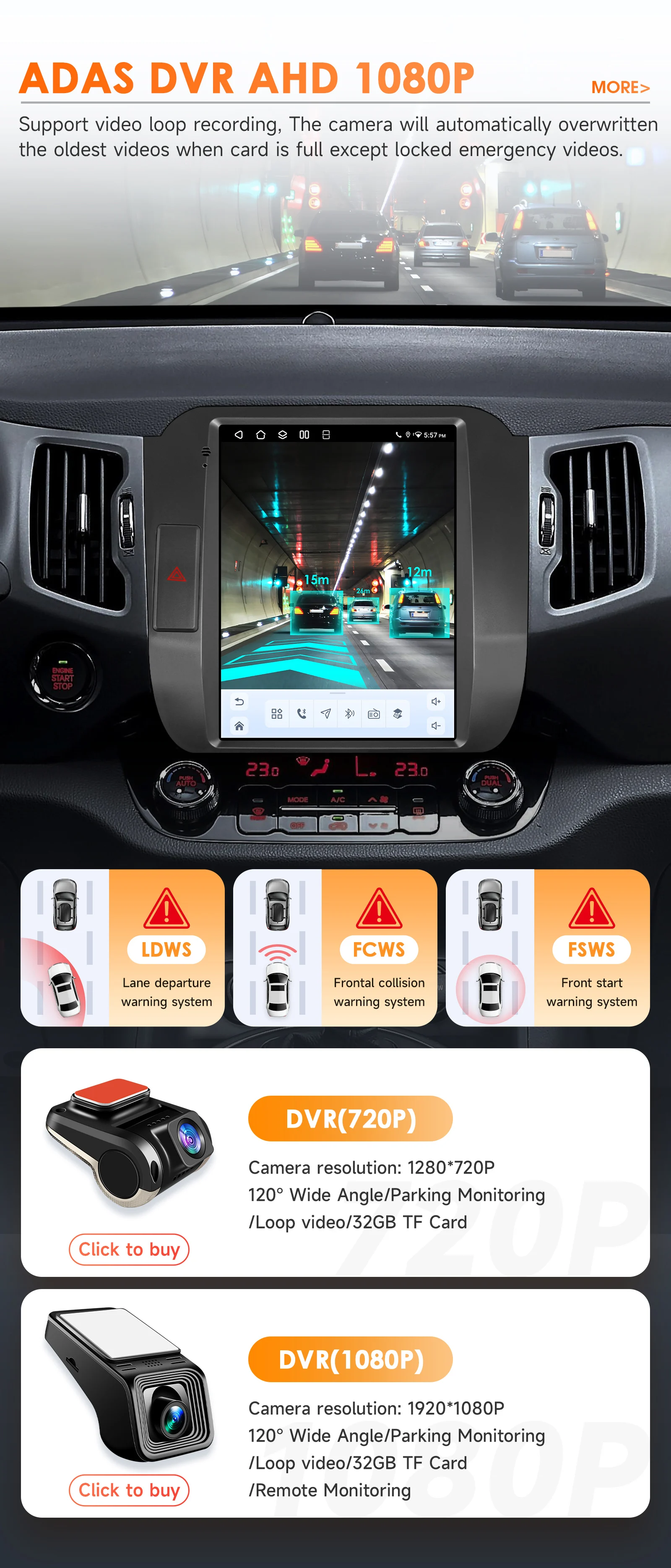 9.7" Hizpo Android Car Radio for KIA Sportage 3 2011 - 2016 Tesla Style Screen GPS RDS DSP 4G BT CarPlay Snapdragon 6115 360CAM