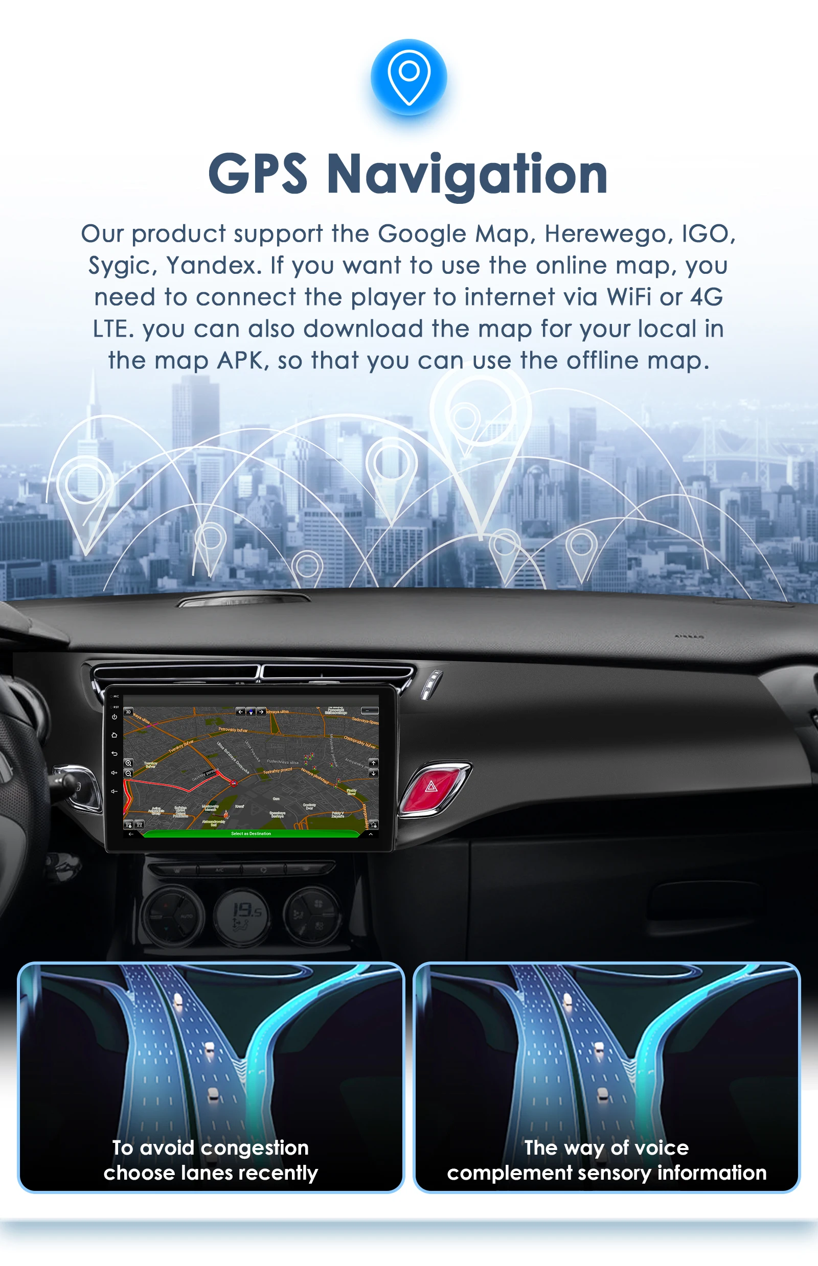 9" Hizpo 2Din Android13 Car Radio for Citroen C3 DS3 2010 - 2016 GPS RDS DSP BT Android Auto CarPlay UI8581 Intelligent System