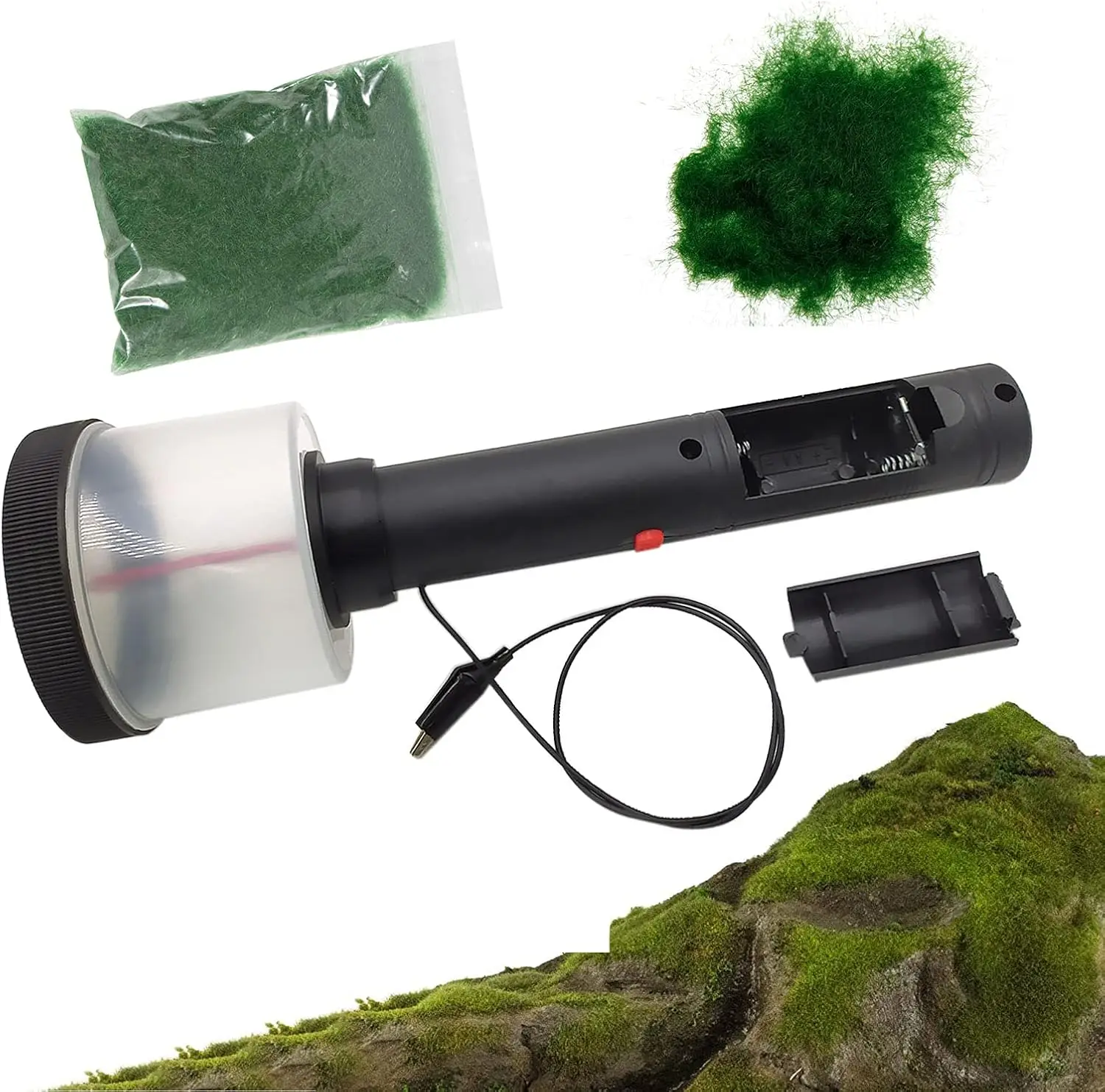 Static Gras Applikator ABS Grass Applicator Mit Antirutschgriff Für DIY Modellbau Landschaft Gras