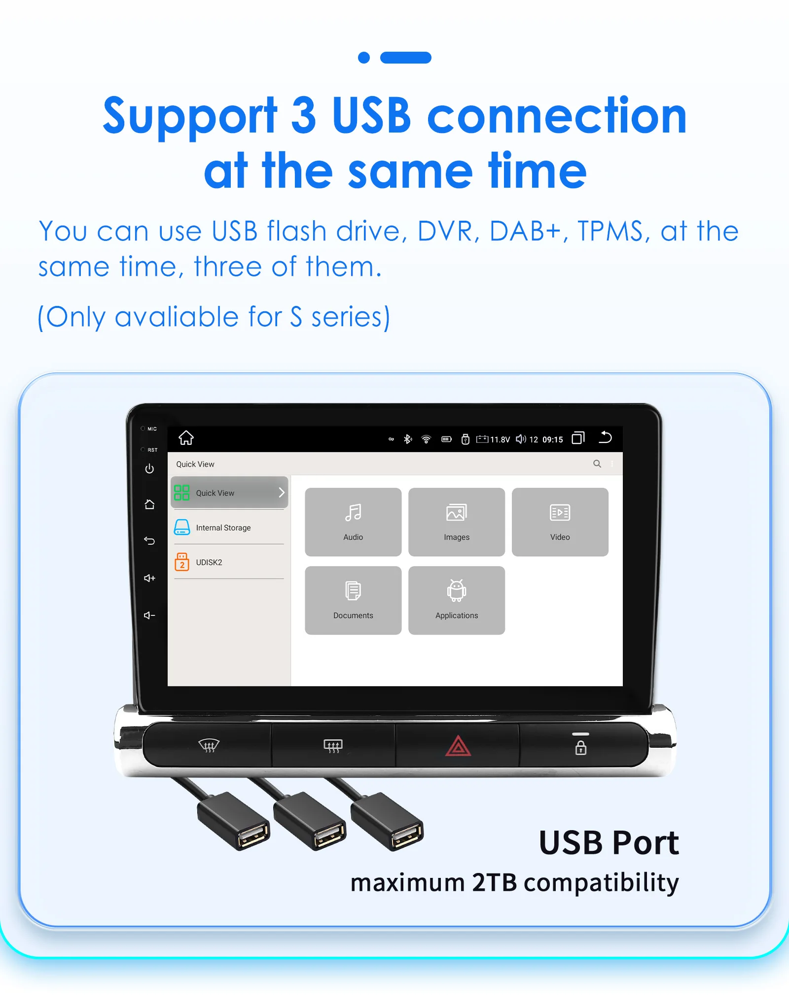 Hizpo 2Din 9inch CarPlay Android Auto Car Radio for Citroen C3/C4 Aircross 2017 - 2023 GPS RDS DSP 4G BT 360°CAM UI7862 Headunit