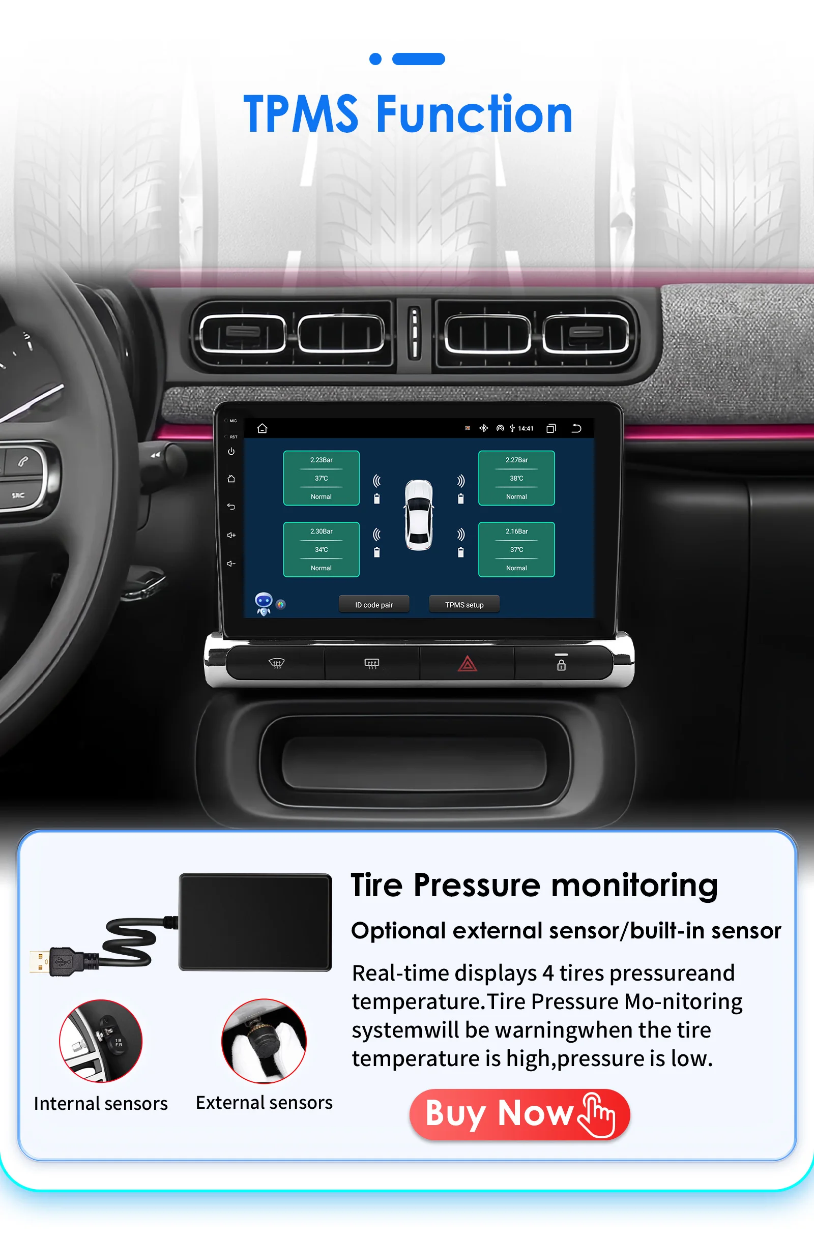 Hizpo 2Din 9inch CarPlay Android Auto Car Radio for Citroen C3/C4 Aircross 2017 - 2023 GPS RDS DSP 4G BT 360°CAM UI7862 Headunit
