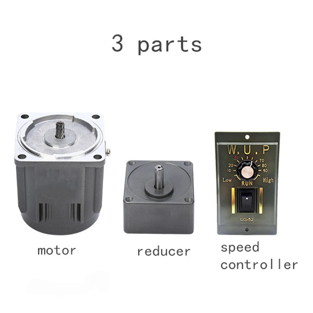 90W 5K Gear Motor Electric Motor AC 220V/110V AC Gear Motor Single Phase High Torque Adjustable 5K with Speed Controller