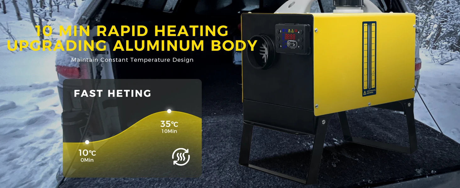 8KW Diesel Night Heater 12V/24V Diesel Air Heater Car Parking Heater With 24 Timer/Display For Tent Boat Factory Home