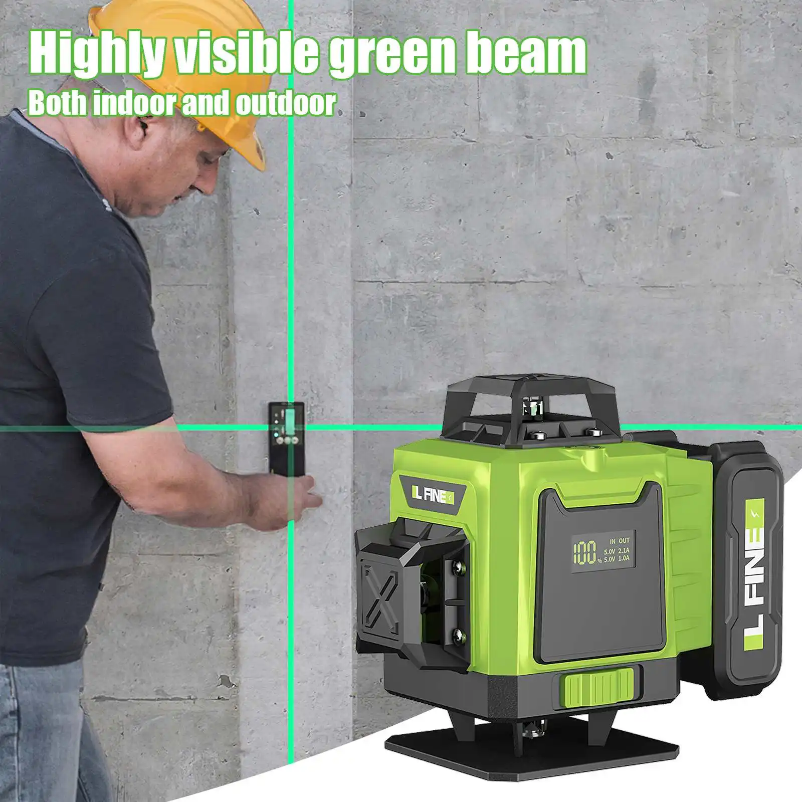 16 Lines 4D Laser Level 12 Lines 3D level 360 ° selflifting Horizontal and Vertical Cross Super power Green Laser Beams