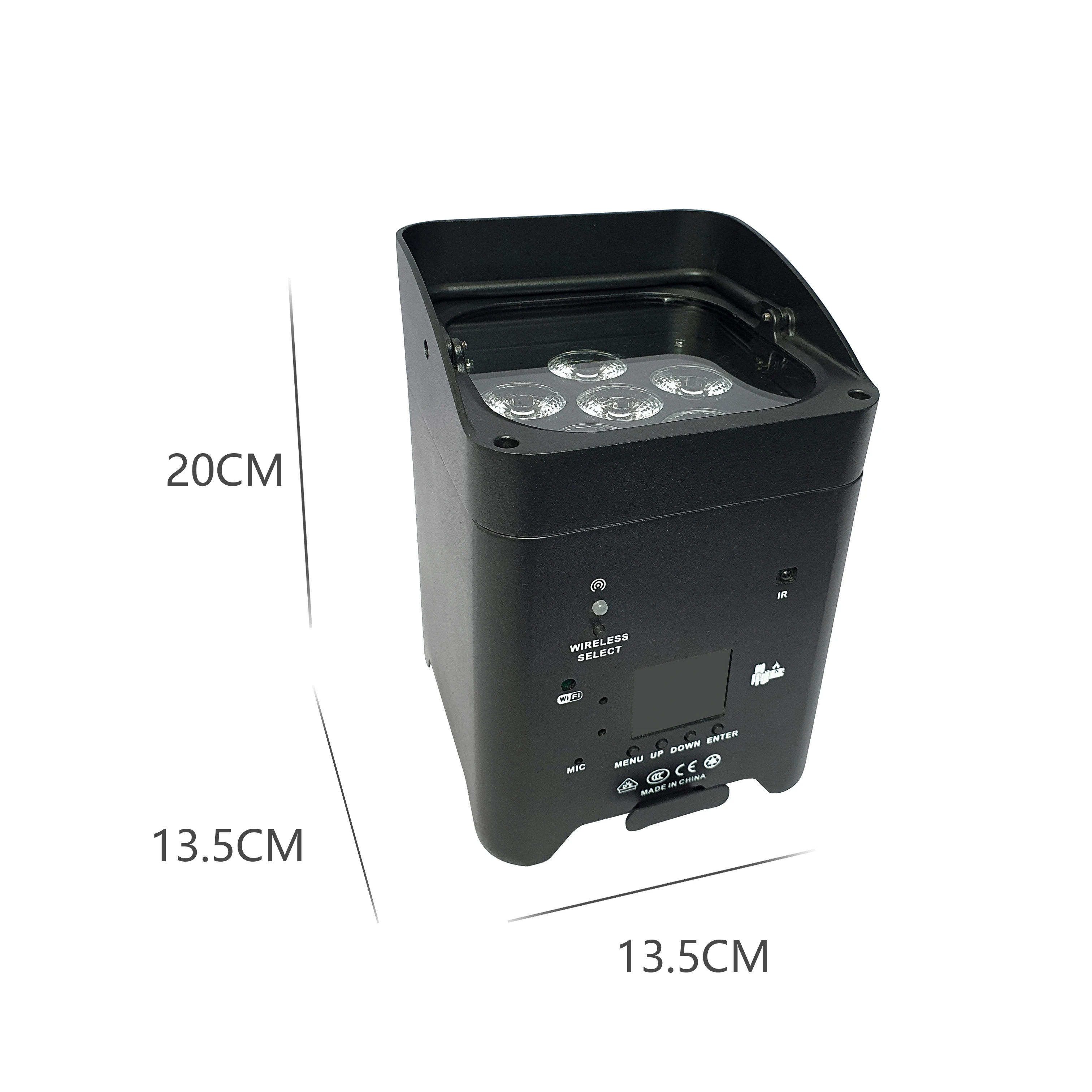 4PCS Wireless Remote Control LED 6x18W 6 in 1 RGBAW+UV Par Light Battery Movable for Disco KTV Bar Christmas Lights