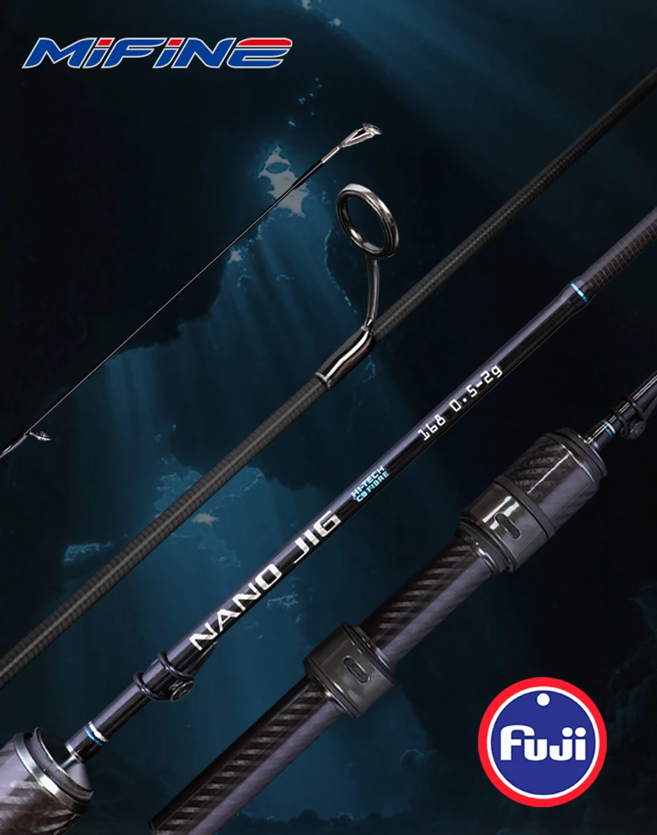MIFINE Nano Jig Spinning Rod Ultra-lightweight Fishing Rod 1.68m/1.83m 0.5-2g Fast Action for Bass Trout Saltwater Freshwater