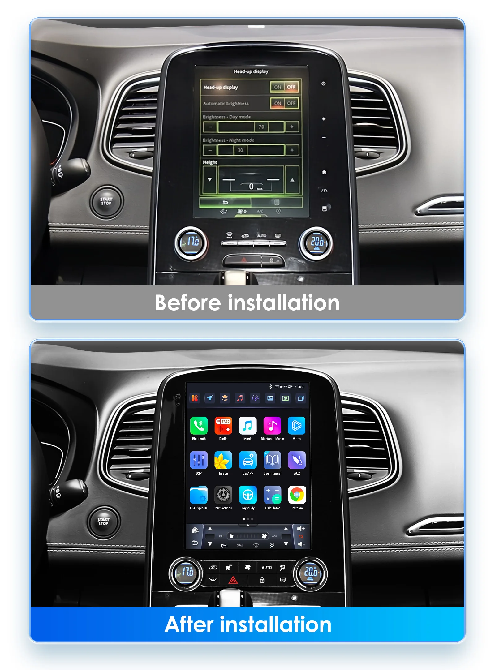 9.7'' Android 13 Car Multimedia GPS Player For Renault Scenic 2013 - 2024 Carplay 4G-LET Tesla Style 2din Autoradio 360Camera