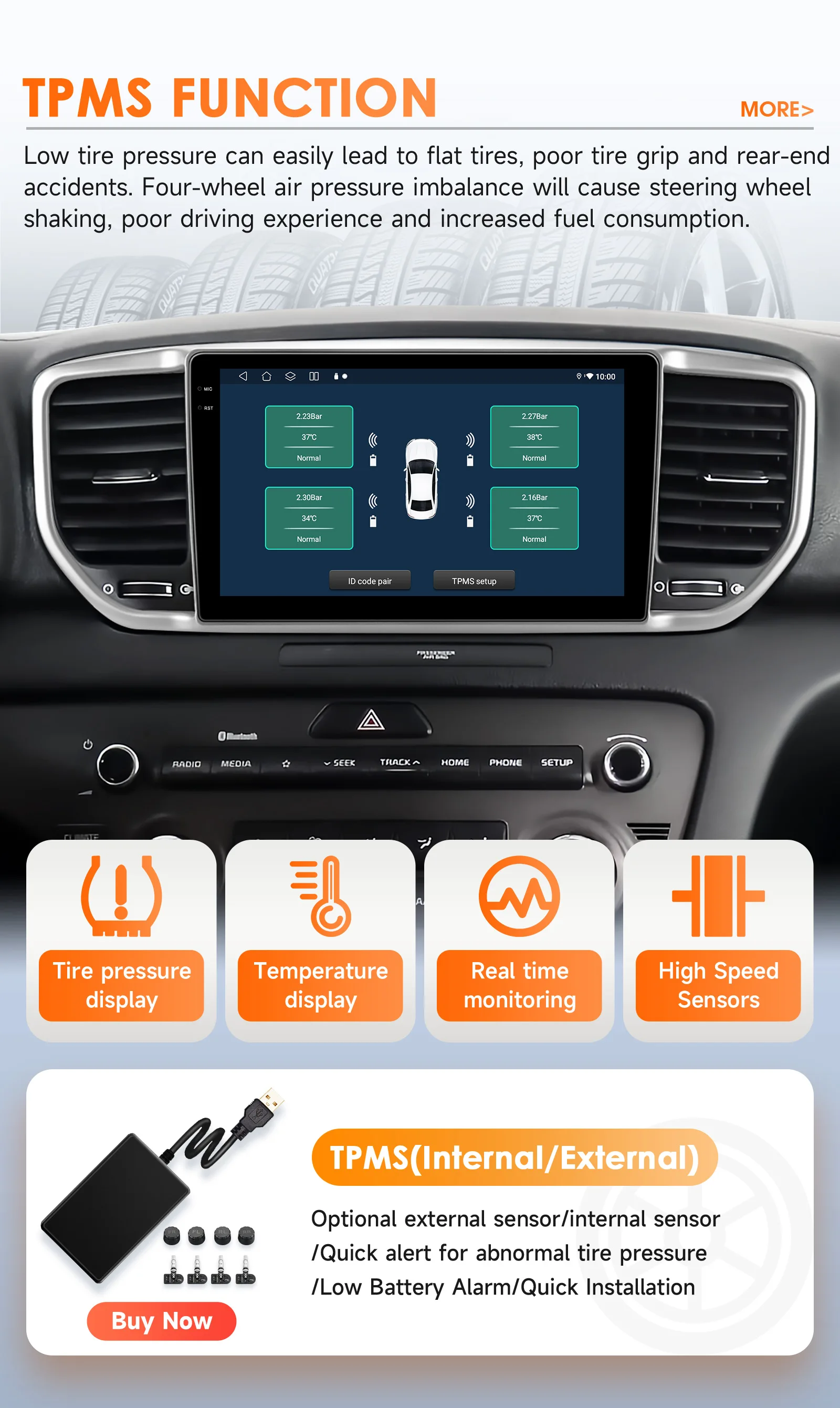 Hizpo 9inch AI Voice Car Radio For Kia Sportage 4 QI KX5 2018 - 2021 Carplay 2din GPS Navi Stereo Android Auto Multimedia Player