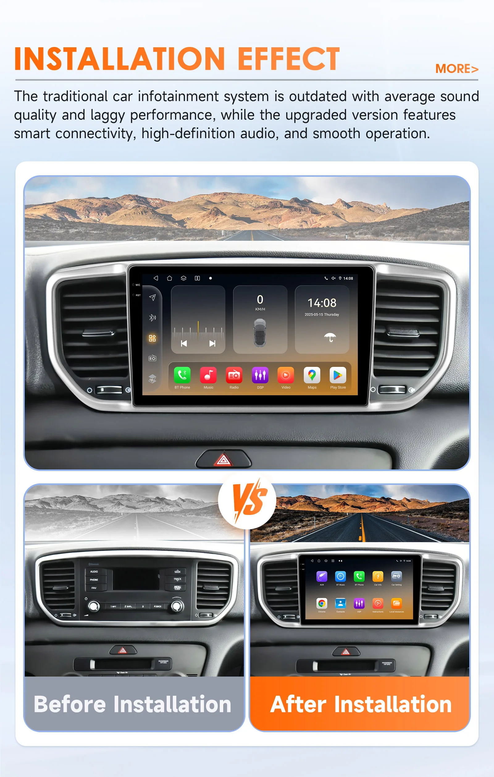 Hizpo 9inch AI Voice Car Radio For Kia Sportage 4 QI KX5 2018 - 2021 Carplay 2din GPS Navi Stereo Android Auto Multimedia Player