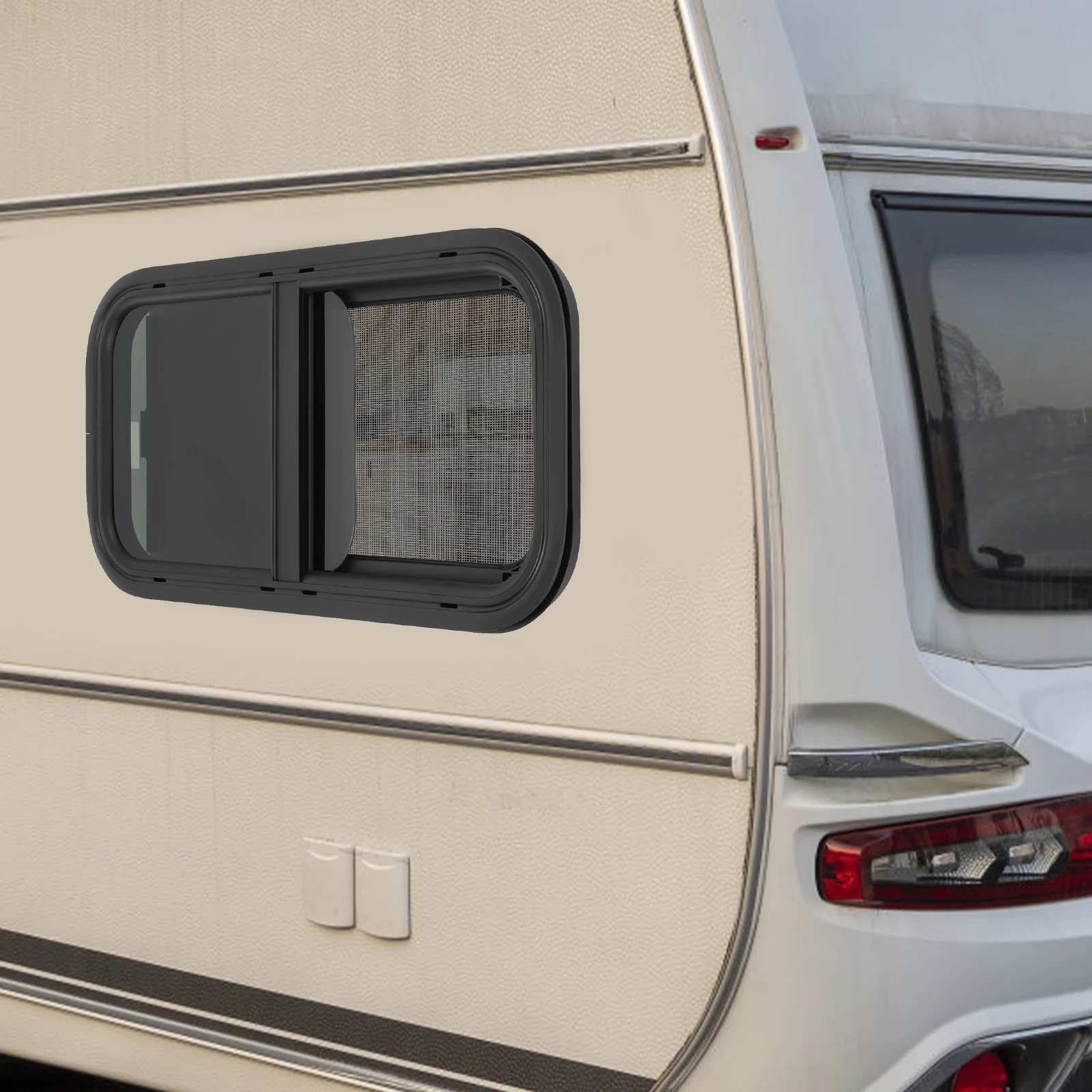 RV Window Caravan Window| Tempered Glass Universal Camper Travel Trailer Sliding Window|27.56*15.75inch
