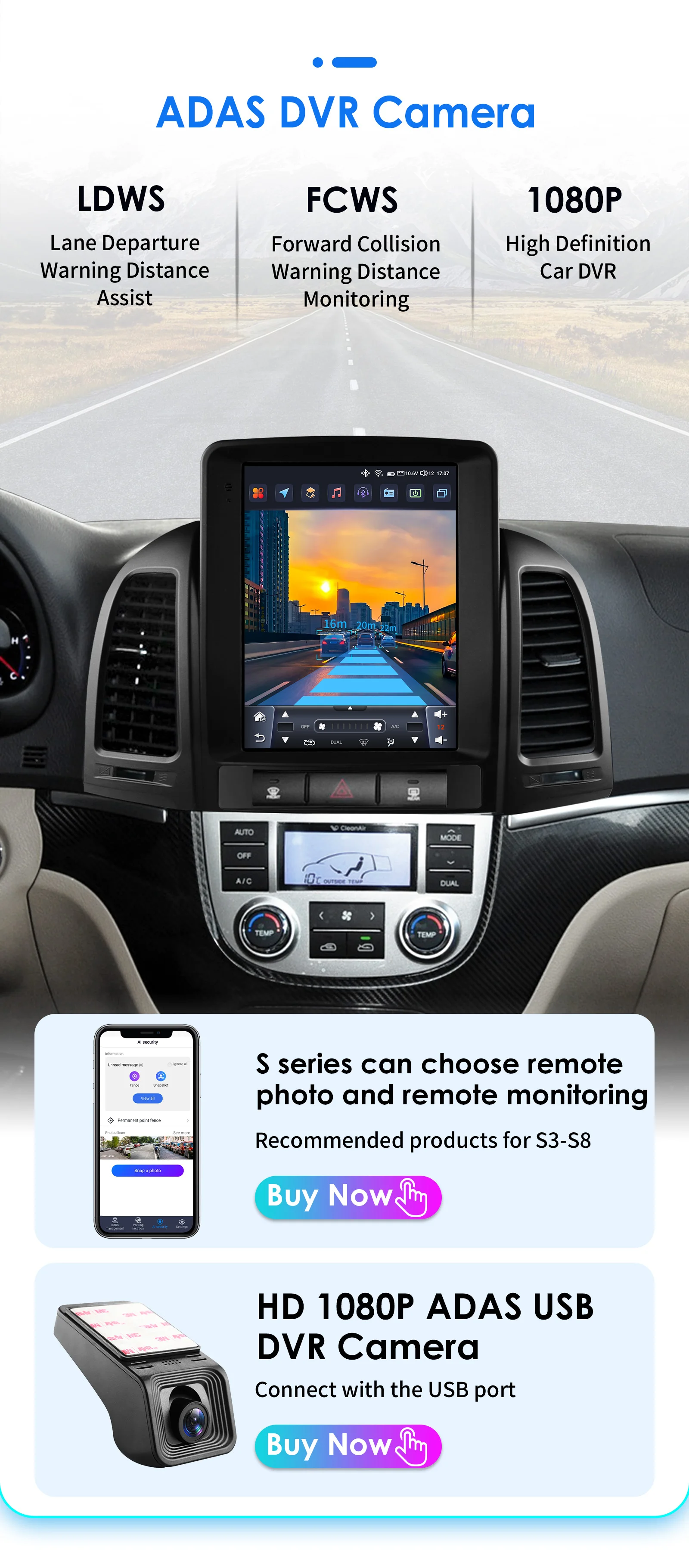 9.7inch 2DIN Android 13 Car Radio for Hyundai Santa Fe II CM 2006-2012 Multimedia Stereo VerticalScreen Carplay Panoramic Camera