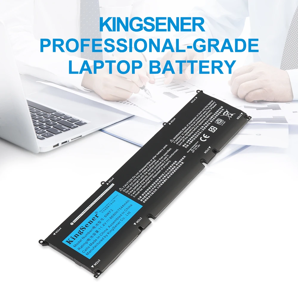 KingSener 69KF2 Laptop Battery for DELL XPS 15 9500 9510 9520 9530 Precision 5550 5560 G15 5510 5511 5520 5515 5521 G7 15 7500 P91F P87F 86WH Free Tools