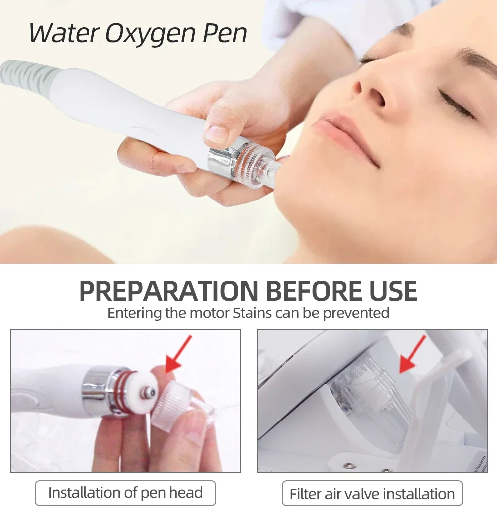 AOKO 7 in 1 H2O2 Hydro Dermabrasion Facial Machine Water Oxygen Skin Cleaning Lifting Professional Aqua Peeling Beauty Device