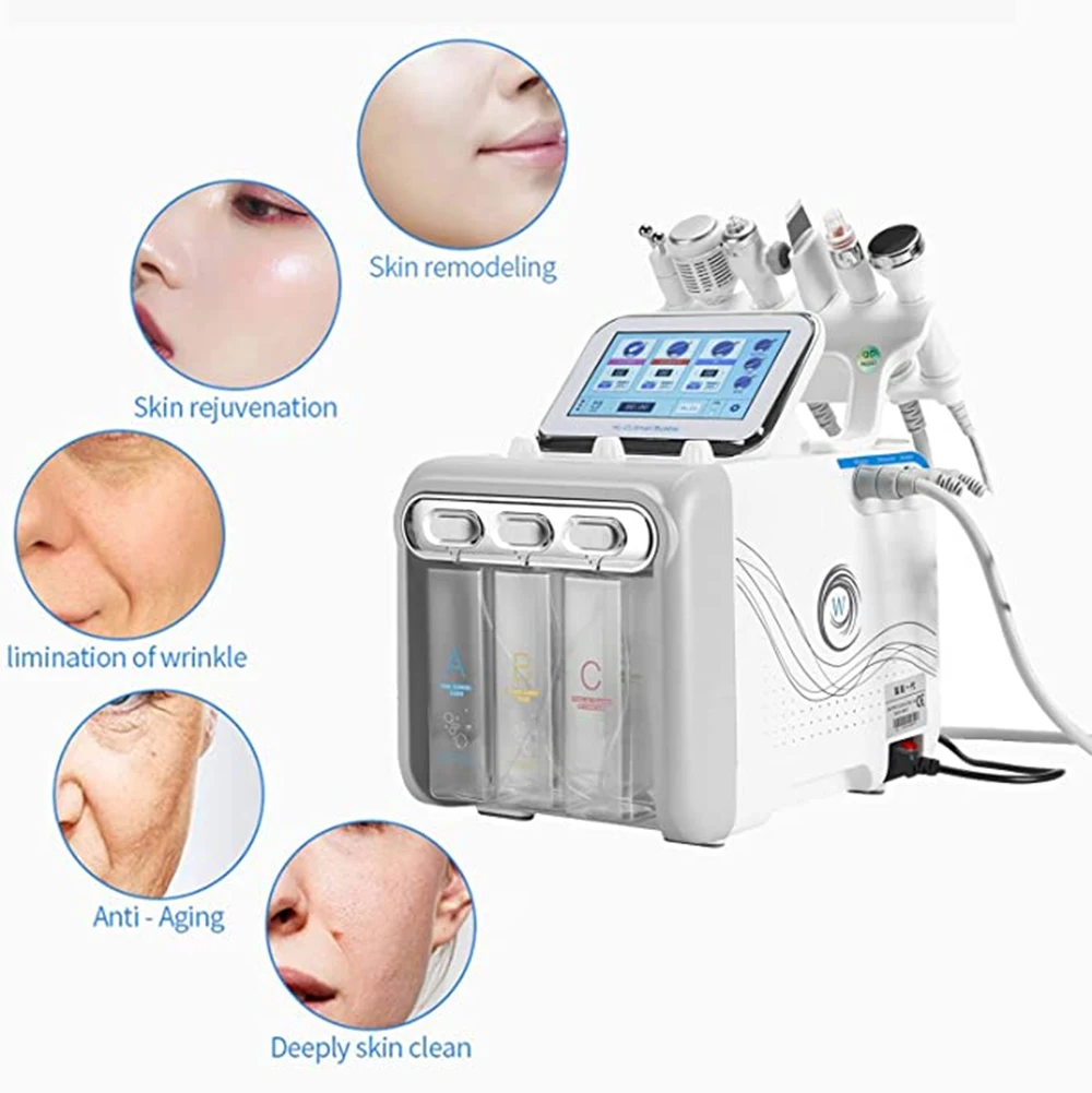 AOKO 7 in 1 H2O2 Hydro Dermabrasion Facial Machine Water Oxygen Skin Cleaning Lifting Professional Aqua Peeling Beauty Device