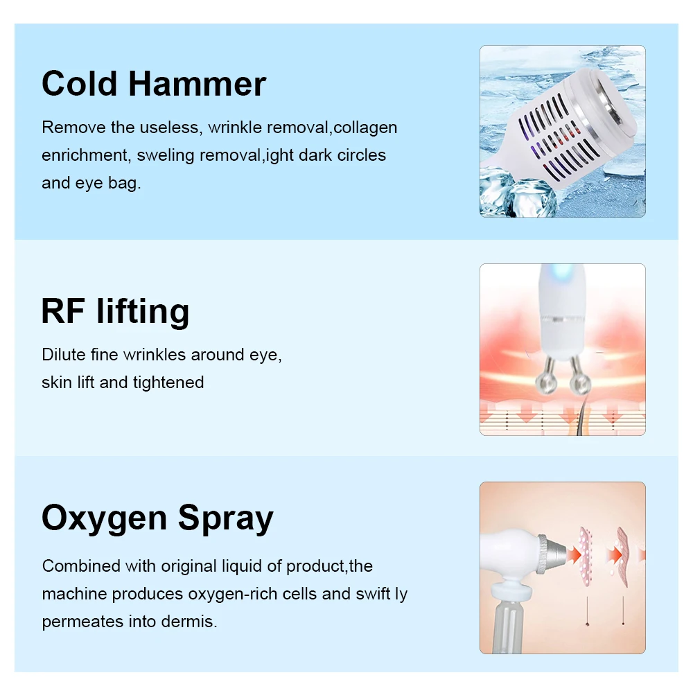 AOKO 7 in 1 H2O2 Hydro Dermabrasion Facial Machine Water Oxygen Skin Cleaning Lifting Professional Aqua Peeling Beauty Device