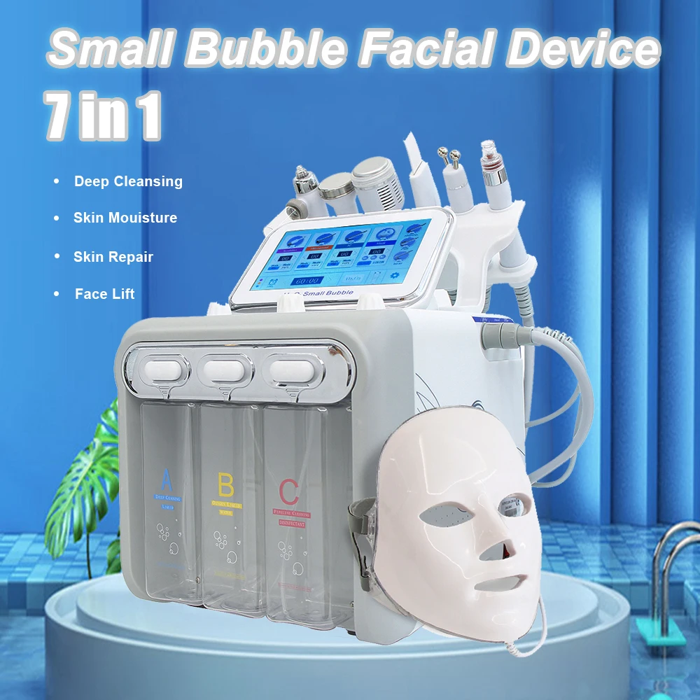 AOKO 7 in 1 H2O2 Hydro Dermabrasion Facial Machine Water Oxygen Skin Cleaning Lifting Professional Aqua Peeling Beauty Device