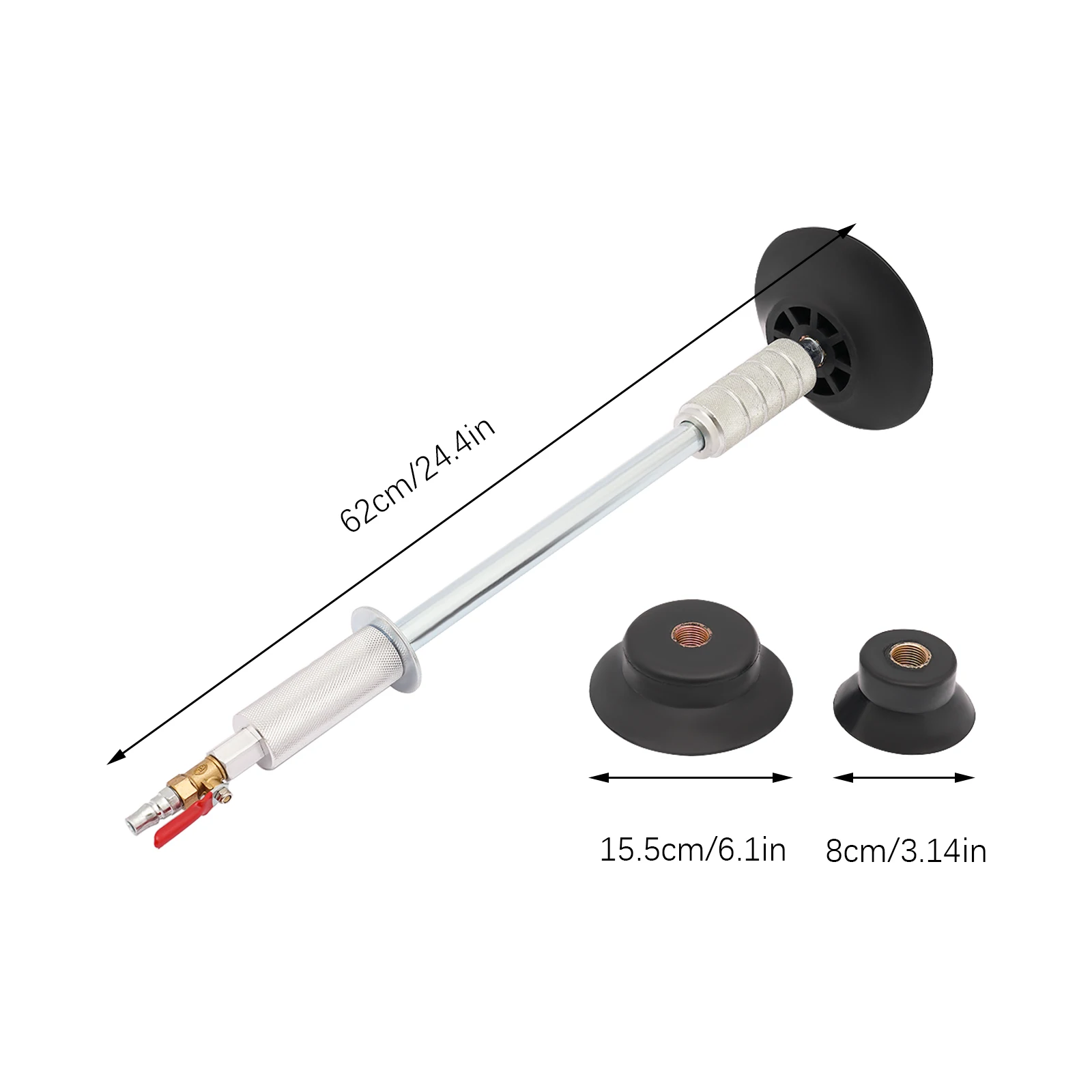 Air Pneumatic Dent Puller Car Body Repair Suction Cup Slide Tool Vacuum Slide Hammer with 3 Suction Cups