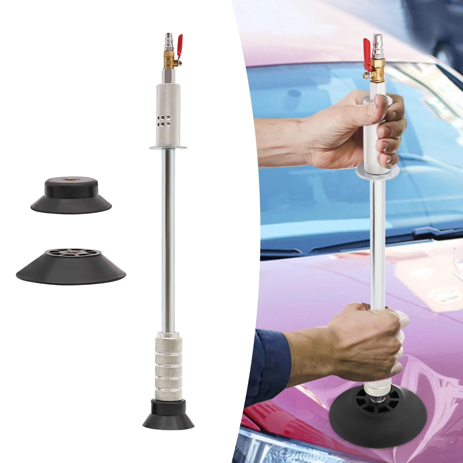Air Pneumatic Dent Puller Car Body Repair Suction Cup Slide Tool Vacuum Slide Hammer with 3 Suction Cups