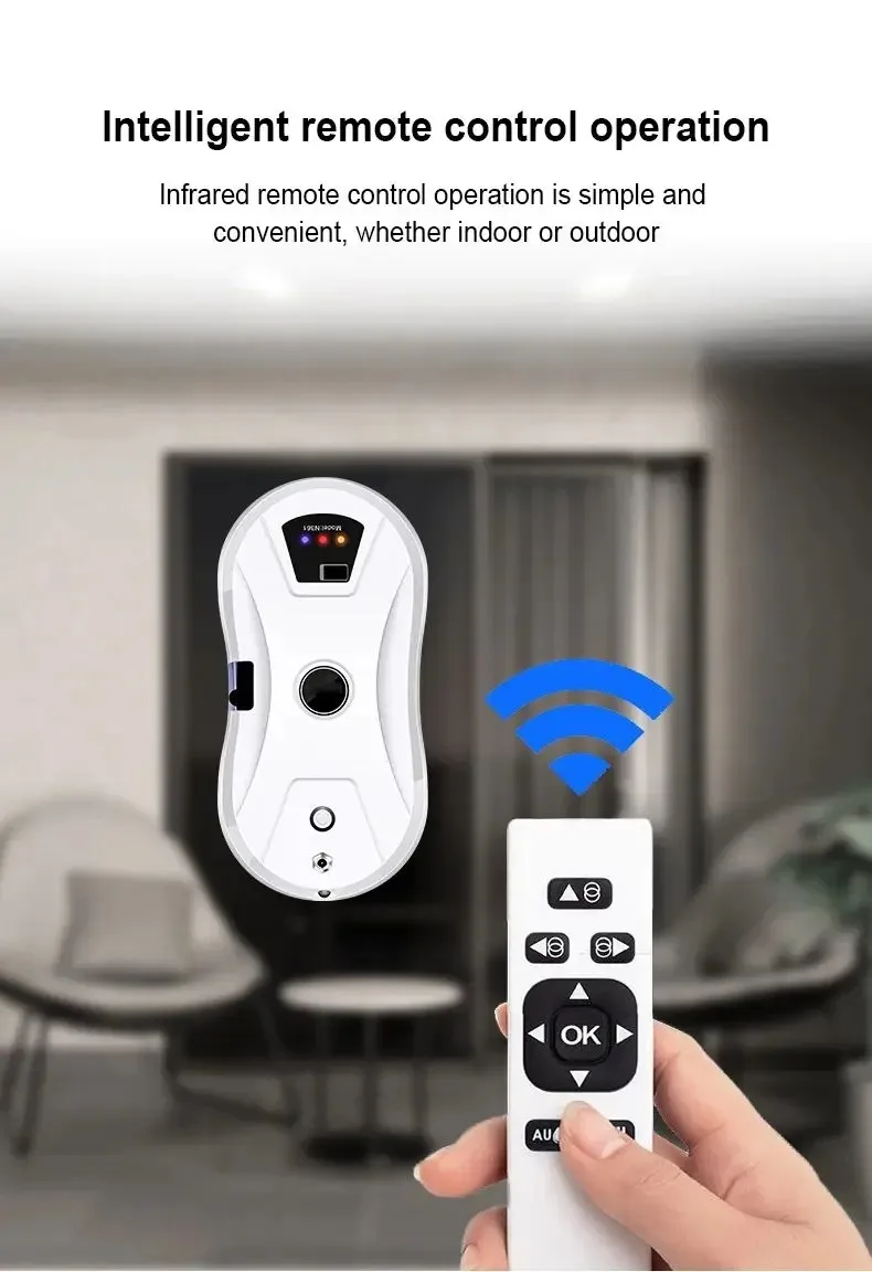 DIVEDEER Window Cleaning Robot Water Spray Ultrathin electric Window Robot Vacuum Cleaner for Home