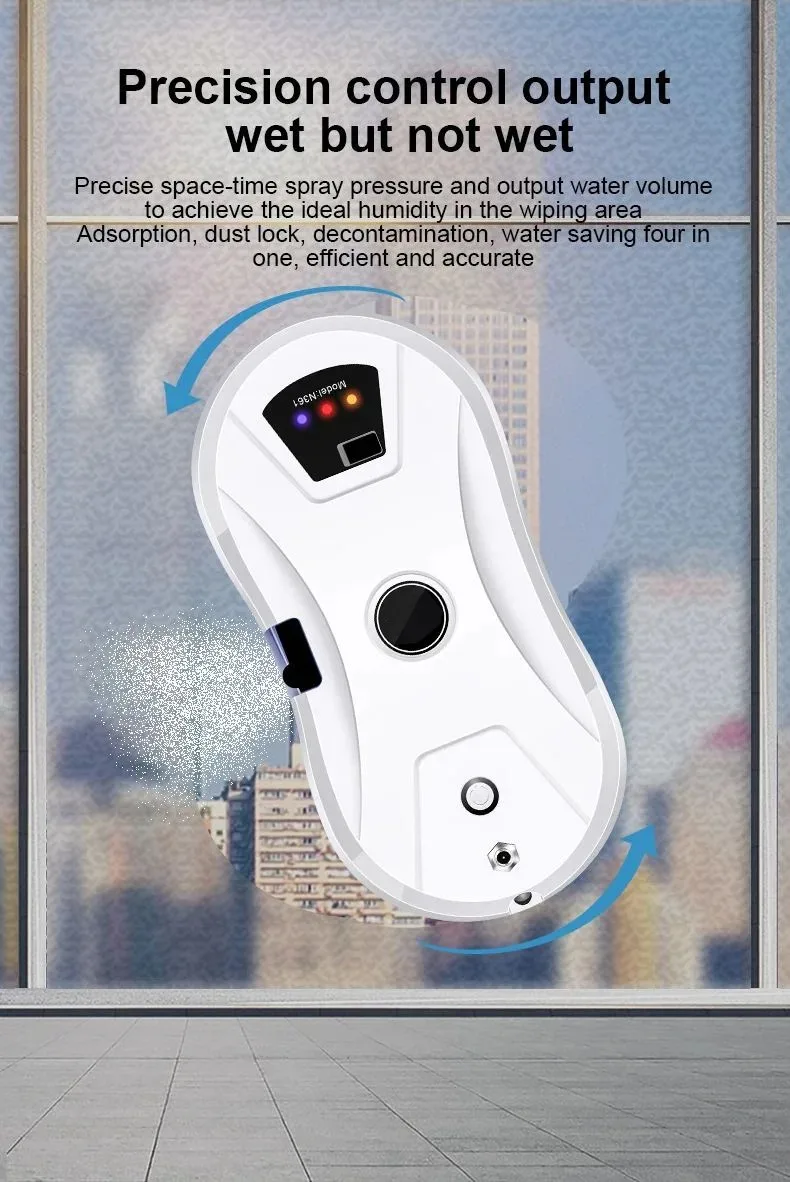DIVEDEER Window Cleaning Robot Water Spray Ultrathin electric Window Robot Vacuum Cleaner for Home