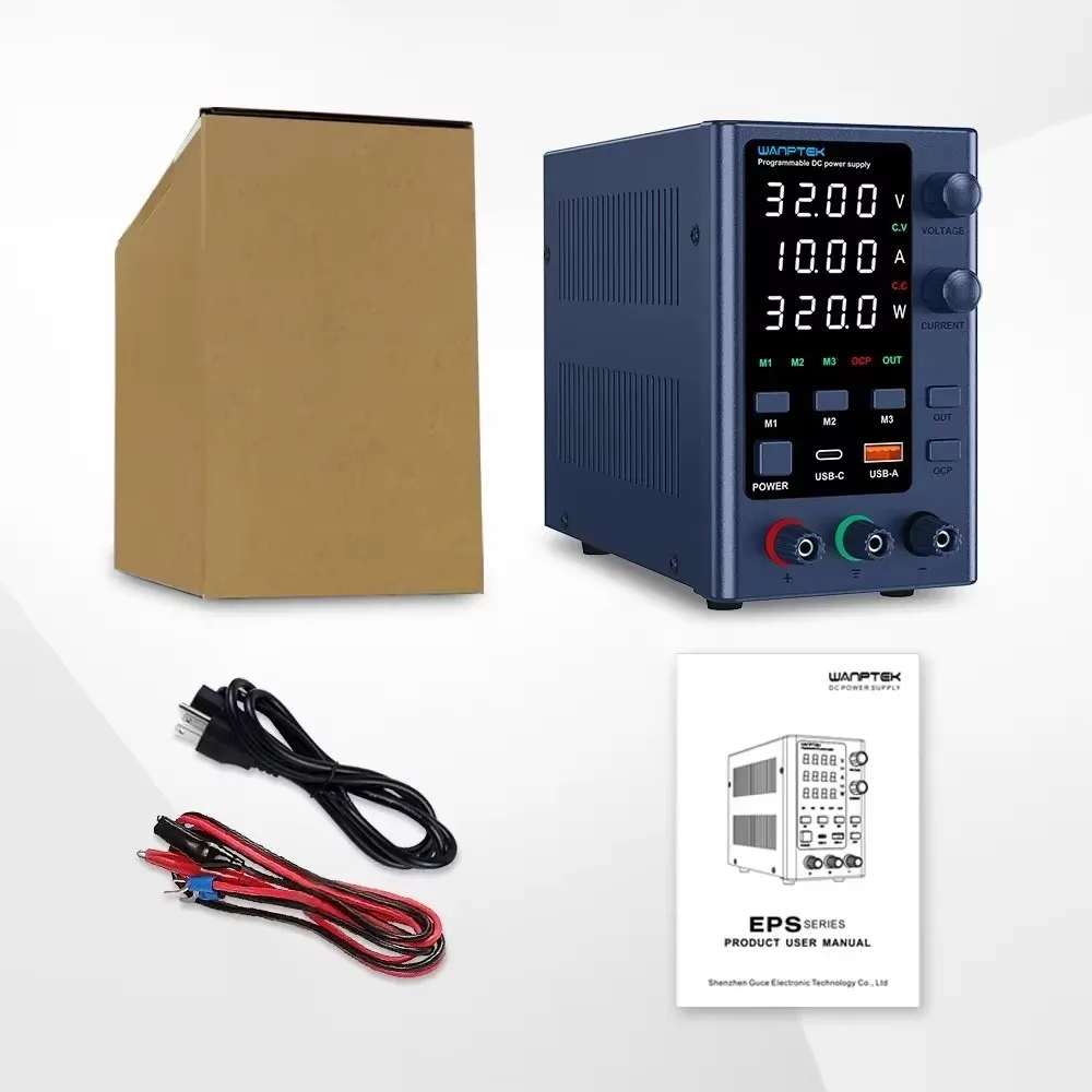 Wanptek Laboratory Power Supply 30V 5A 30V 10A 60V 5A 120V 3A Encoder Adjustable Voltage Current Lab Bench DC Power Supply
