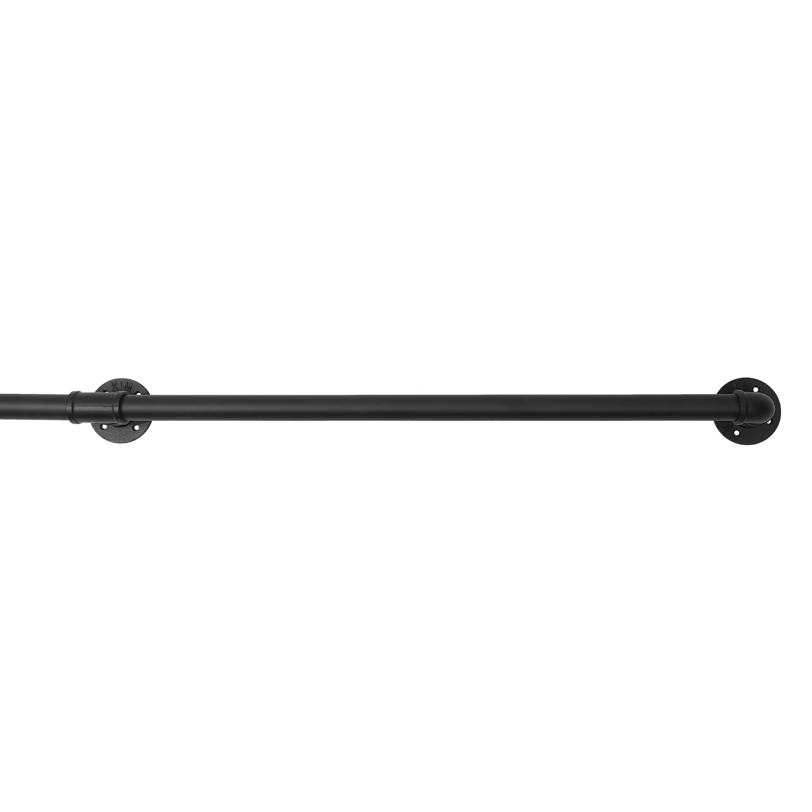 3-12FT Stair Handrail Wall Mount Metal Stair Railing Indoor And Outdoor Non-Slip Industrial Pipe Railing,Black,Round Corner
