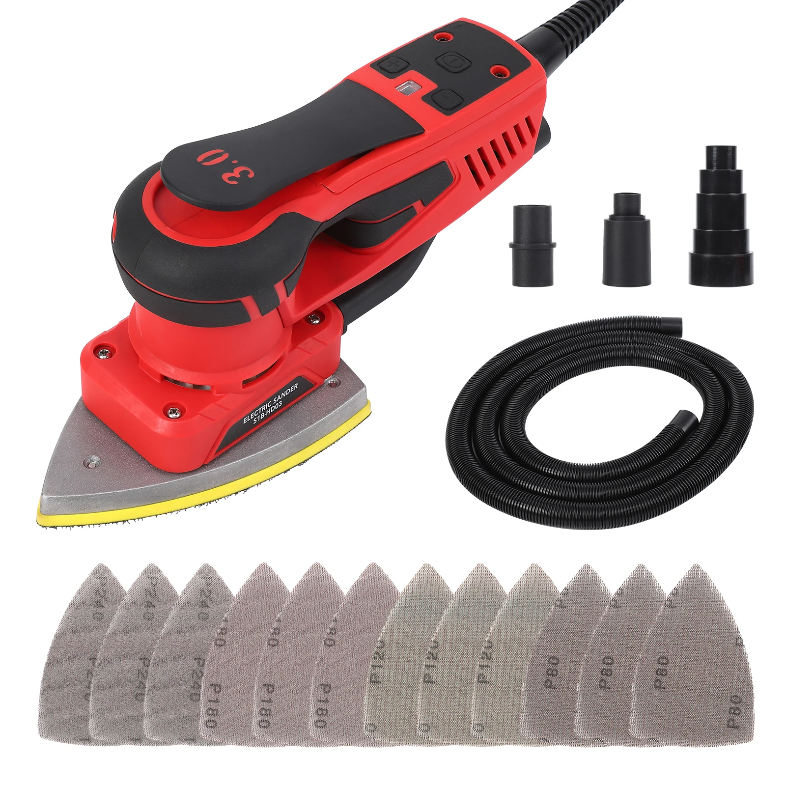 350W Electric Detail Sander with 12 Sanding Paper Brushless Motor Mouse Sander Powerful 10000 RPM For Wood Working Polishing