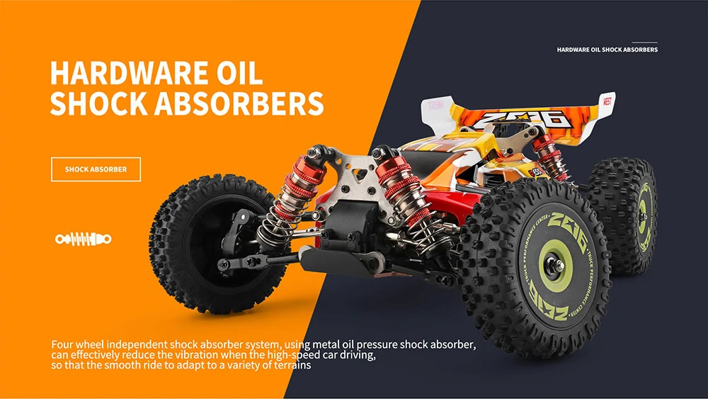 Wltoys 144010 Brushless Motor 1/14 2.4G 4WD 75km/h Brushless Motor High Speed Racing  RC Car Vehicle Models