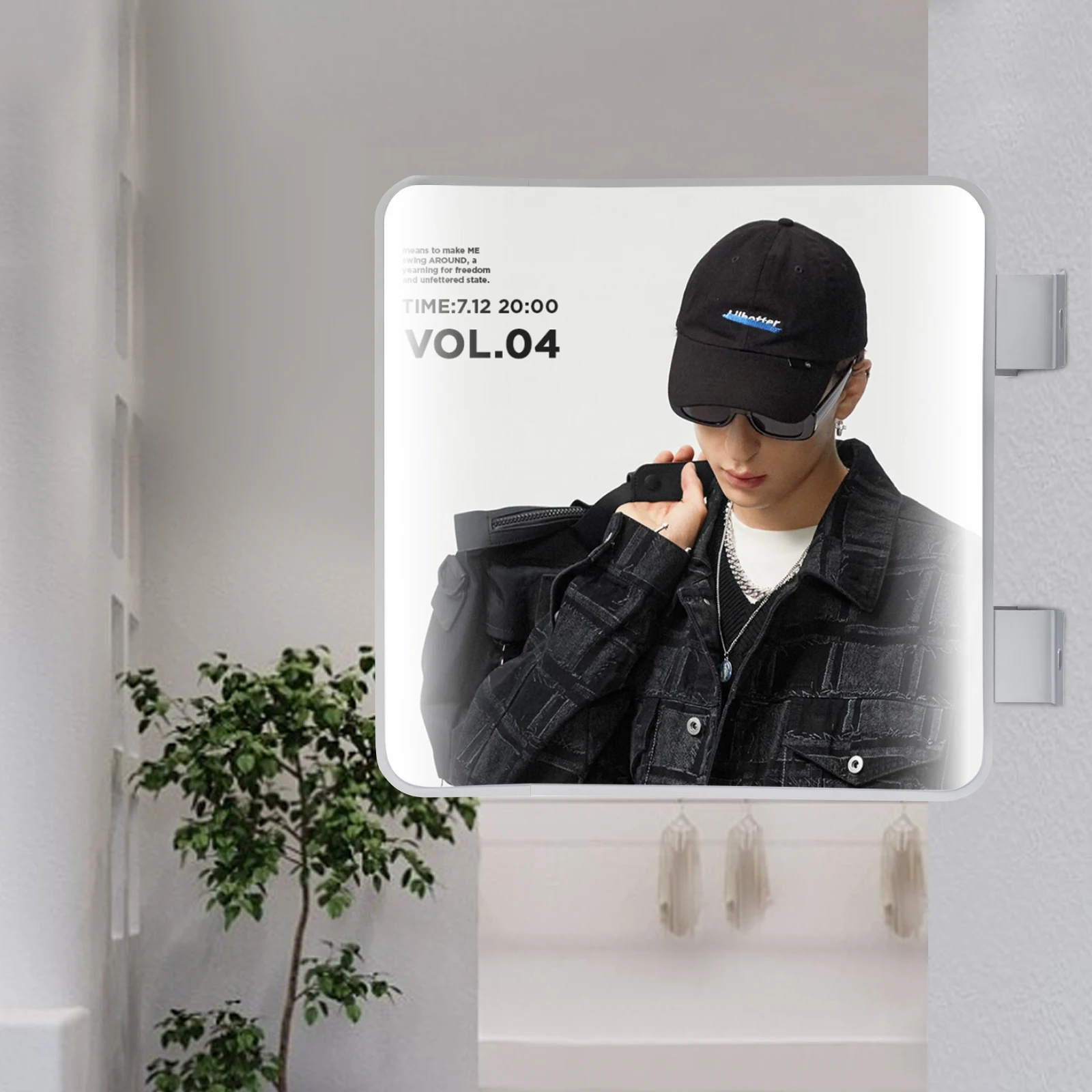 60*60*14cm 220V 16W LED Light Box Double Sided Square Waterproof 1600LM LED Light Box for Nail Salons Cafes Restaurants White