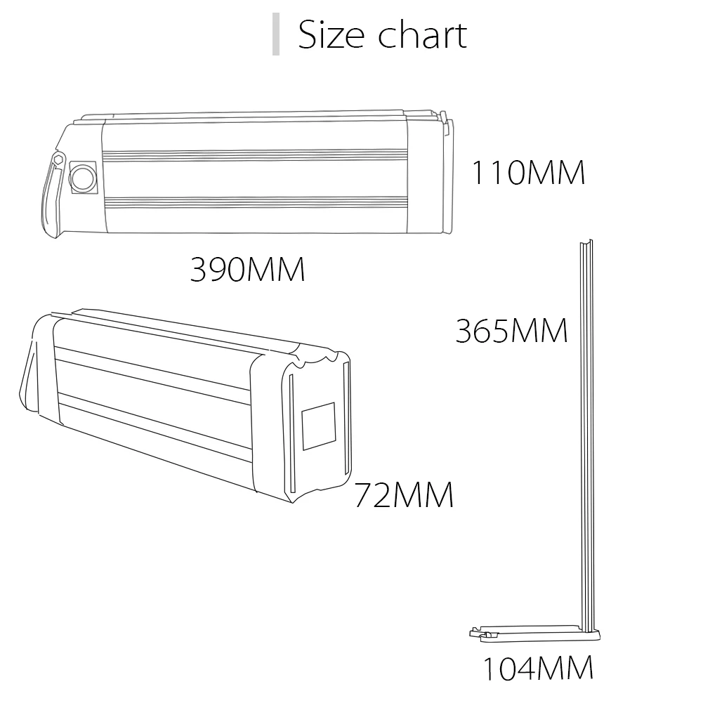 36V 17.5ah Silver Fish Battery 13ah 18650 Silver Fish Battery Lithium Ion Battery for 250W 350W 500W Motor Li-ion Battery Pack