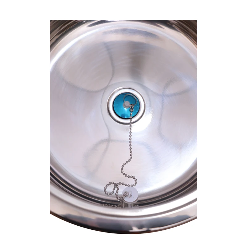 HWHONGRV Stainless Steel RV Round Kitchen Sink - 1 Bowl 365 X 365mm with PP Cutting Board Included - Durable and Easy to Clean