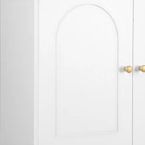 Wall Cabinet, Bathroom Cabinet, Wall Cabinet for Toilet and above Sink, with 2 Doors, Open Space, White with Wood Grain