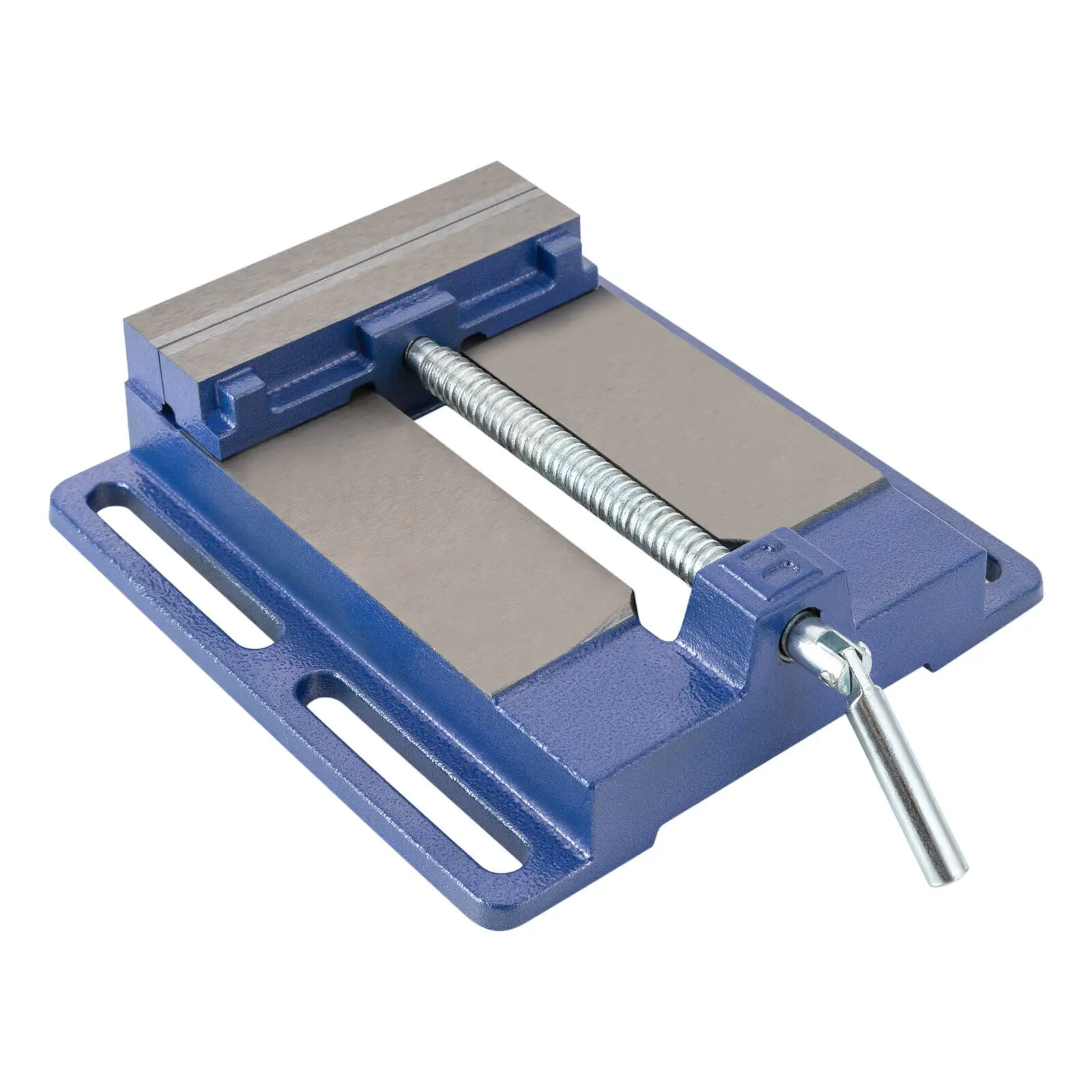 6'' 145mm Heavy Duty Cast Iron Drill Press Vice Bench Vise Clamp W/ T-Handle Lever Precision Milling Machine Adjustable Jaws
