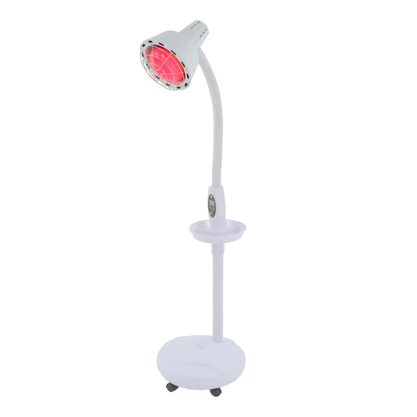 275W Heat Lamp w/Remote, Heat Light Therapy Bulb Muscle Pain Relief Therapeutic Lamp w/ Adjustable base and Timer